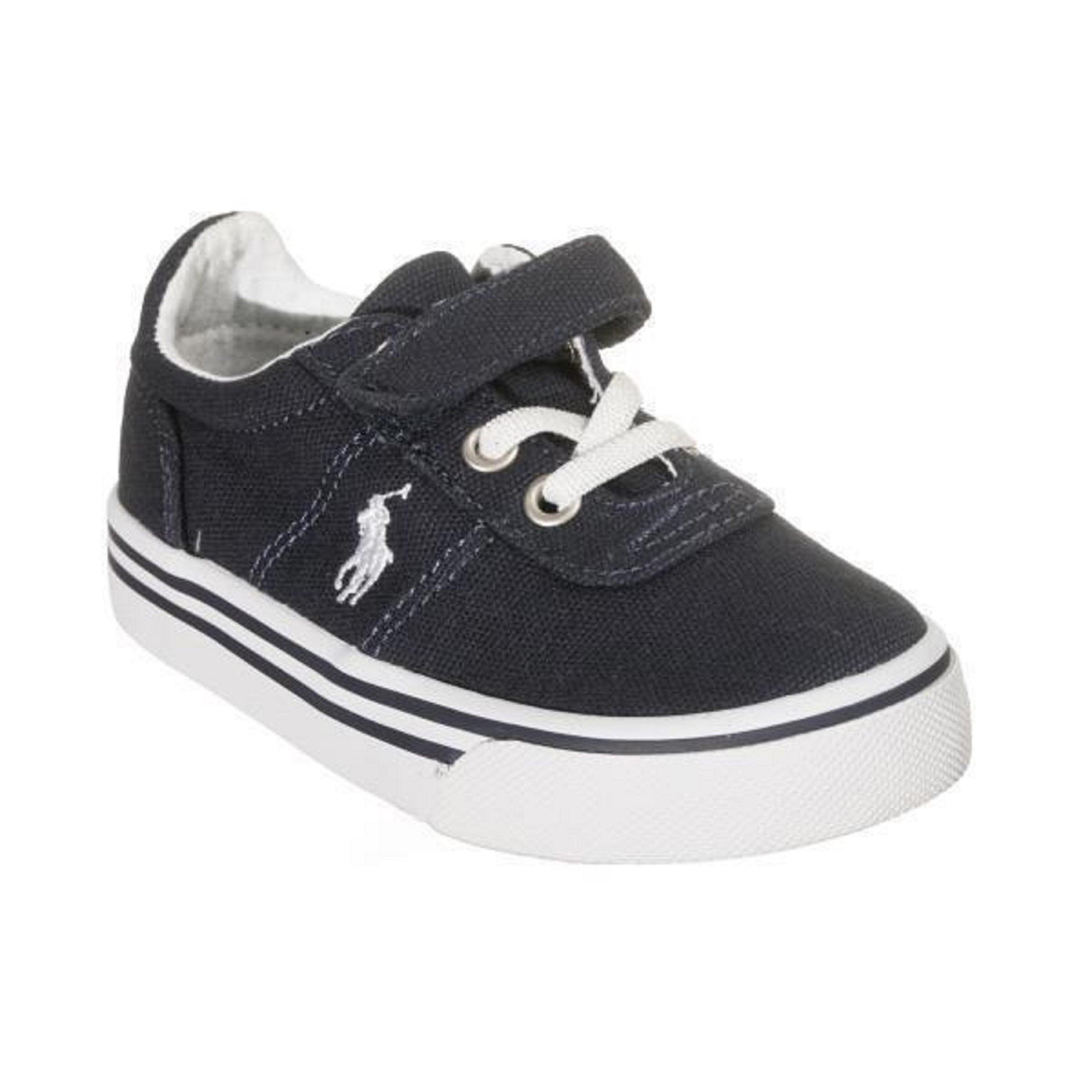 Navy/White - Polo Ralph Lauren - Boys' Hanford Canvas Low-Top Trainers