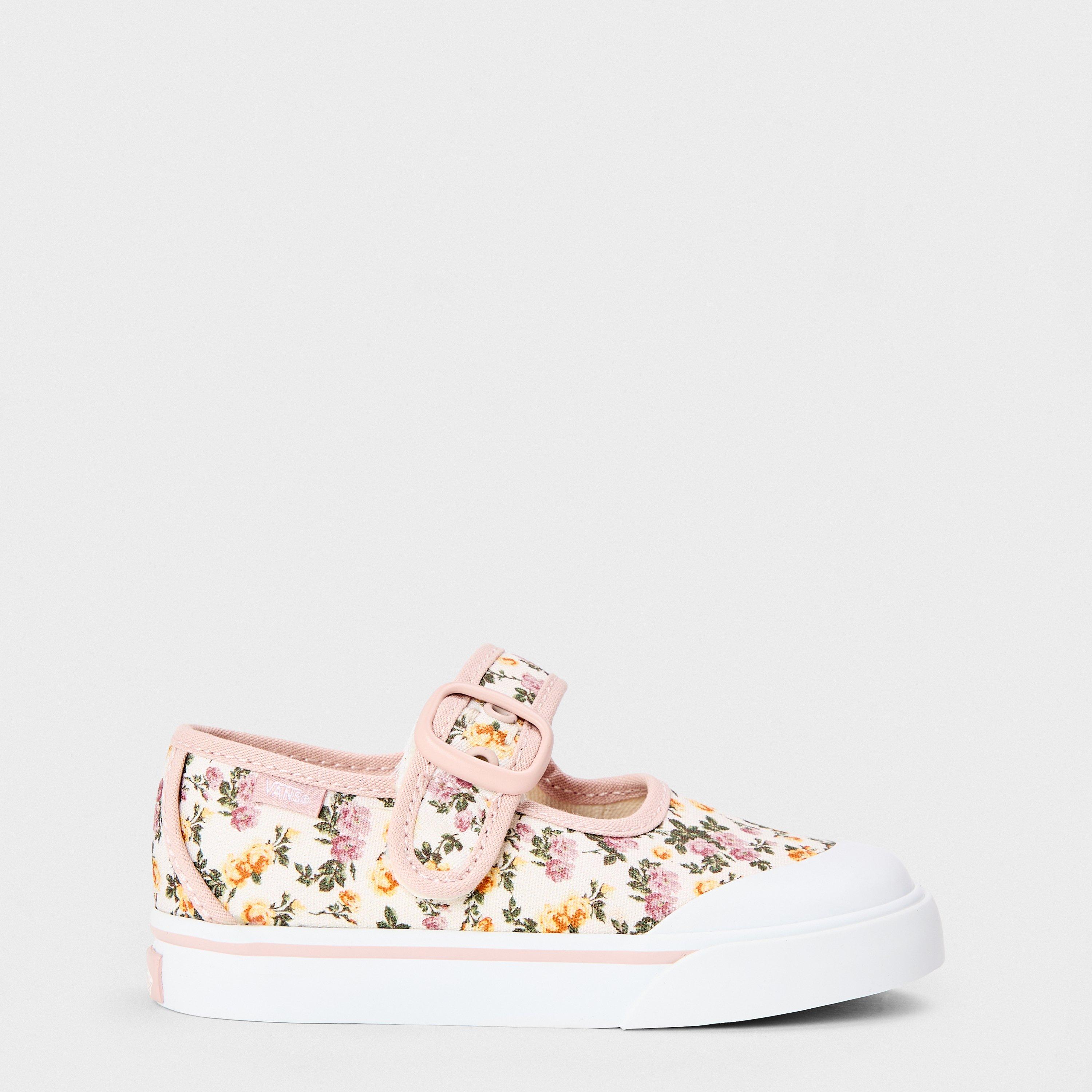 Pink/Multi - Vans - Kids' Mary Jane Romantic Floral Pink/Multi Canvas Trainers - 1