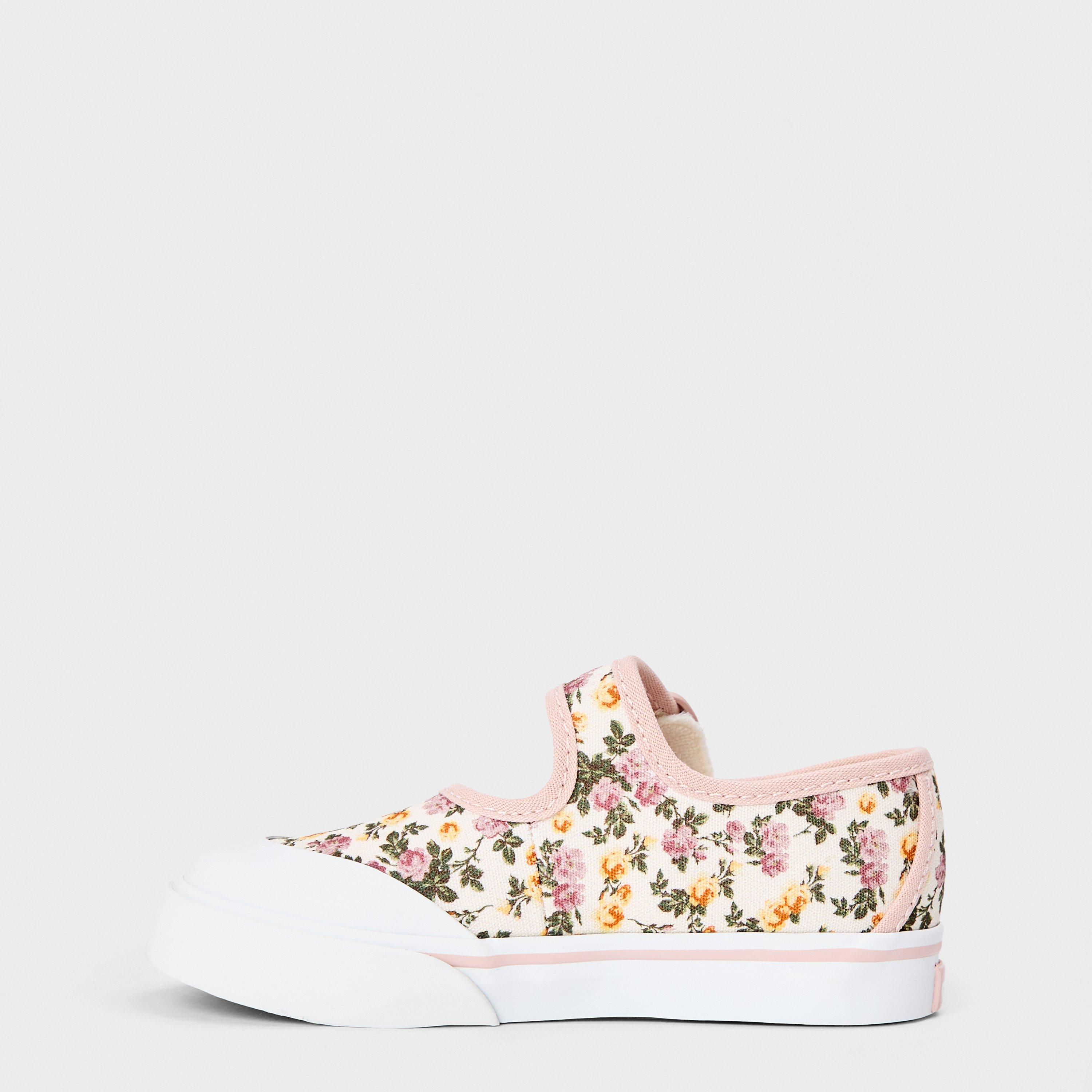 Pink/Multi - Vans - Kids' Mary Jane Romantic Floral Pink/Multi Canvas Trainers - 2