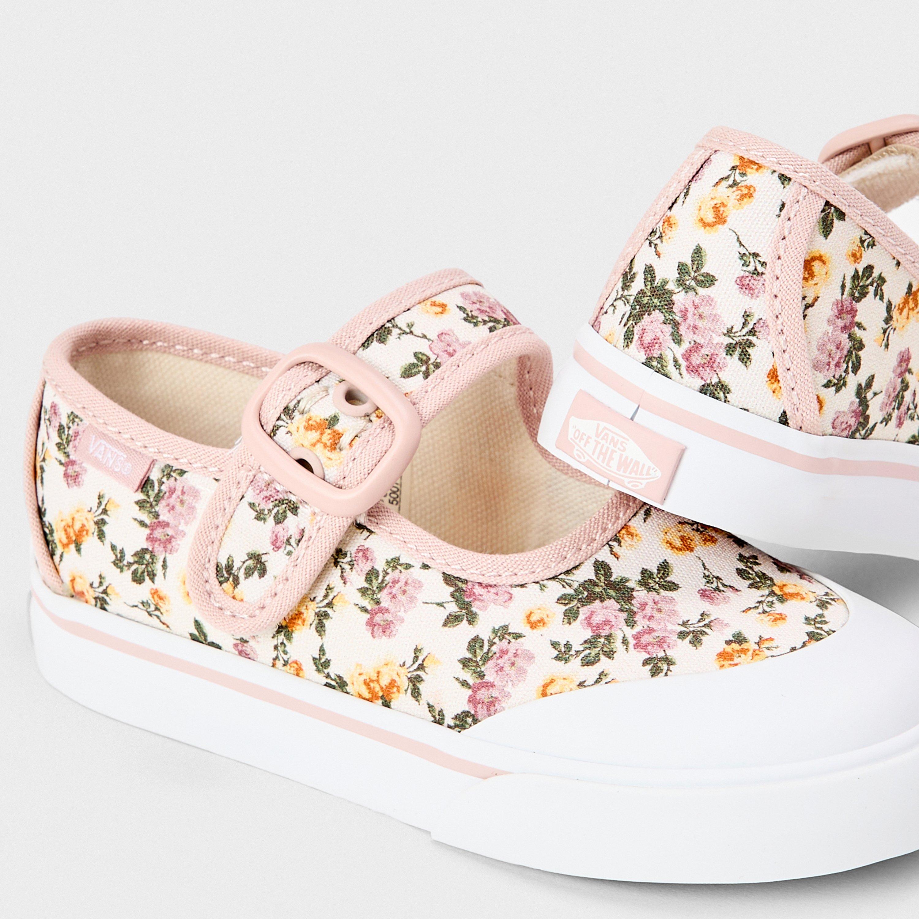 Pink/Multi - Vans - Kids' Mary Jane Romantic Floral Pink/Multi Canvas Trainers - 3