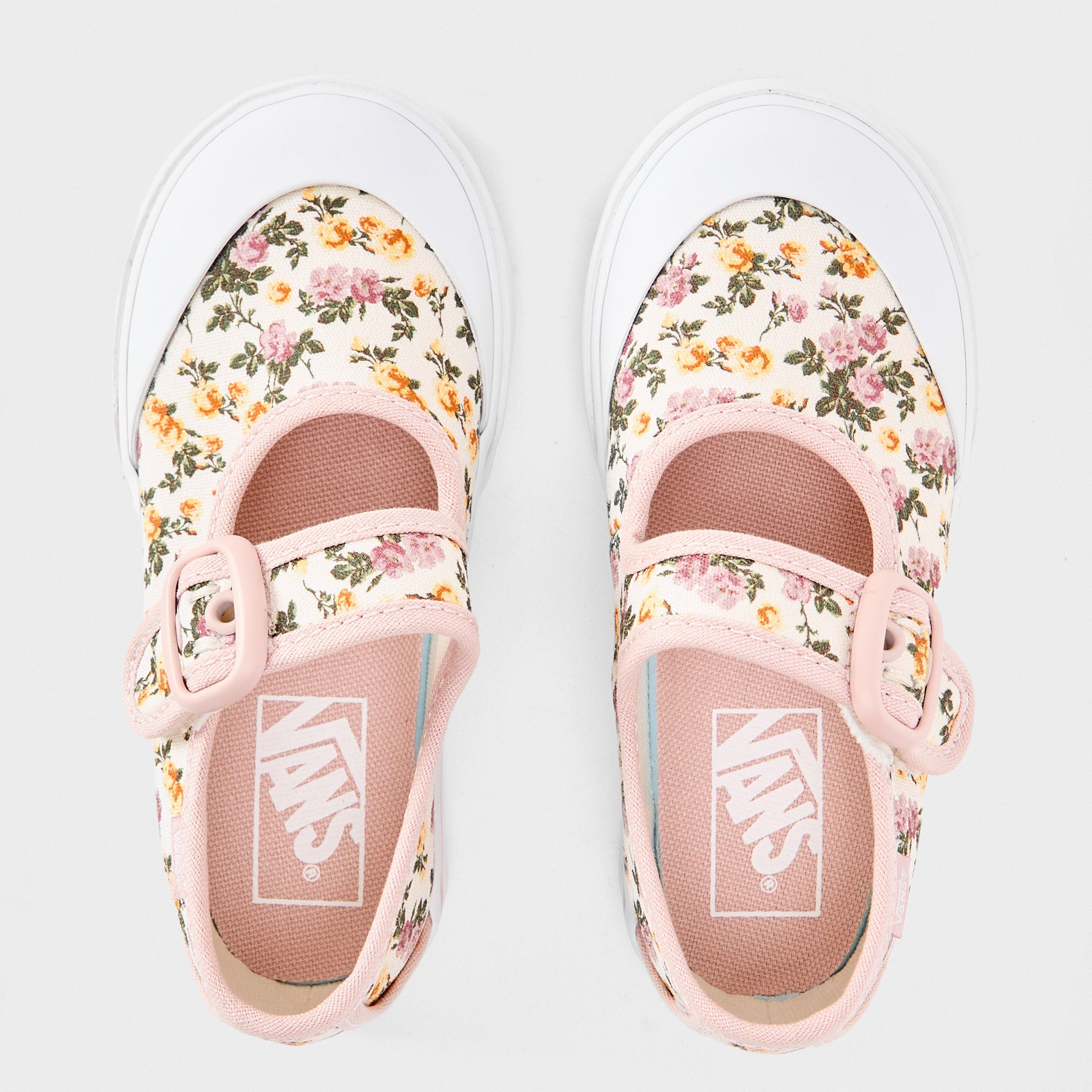 Pink/Multi - Vans - Kids' Mary Jane Romantic Floral Pink/Multi Canvas Trainers - 4