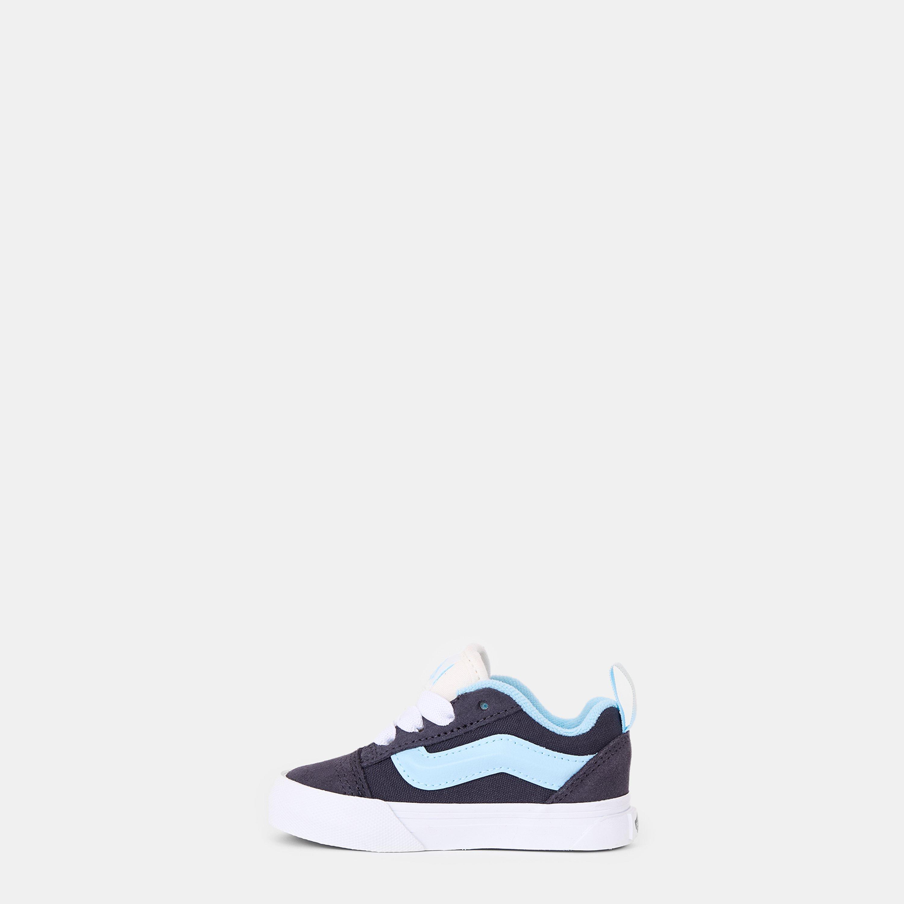 Gris/Bleu - Vans - Kids' Knu Skool Canvas Low Top Trainers - 2