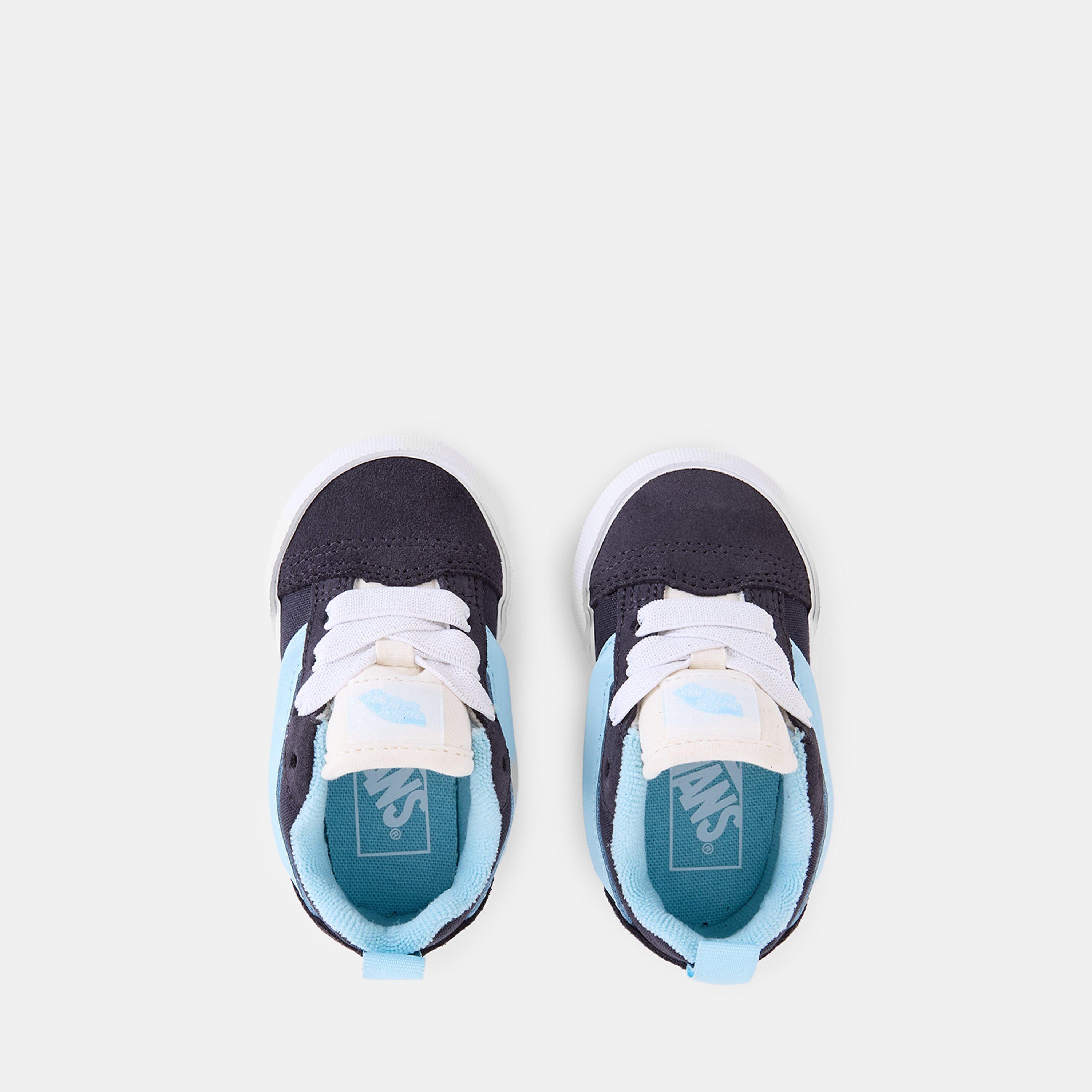 Gris/Bleu - Vans - Kids' Knu Skool Canvas Low Top Trainers - 4