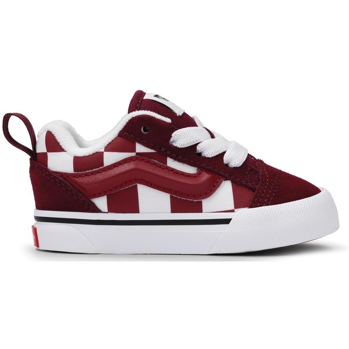 Vans  Infant Kids' Knu Skool Canvas Low Top Trainers - Burgundy Brd - C8 (25)