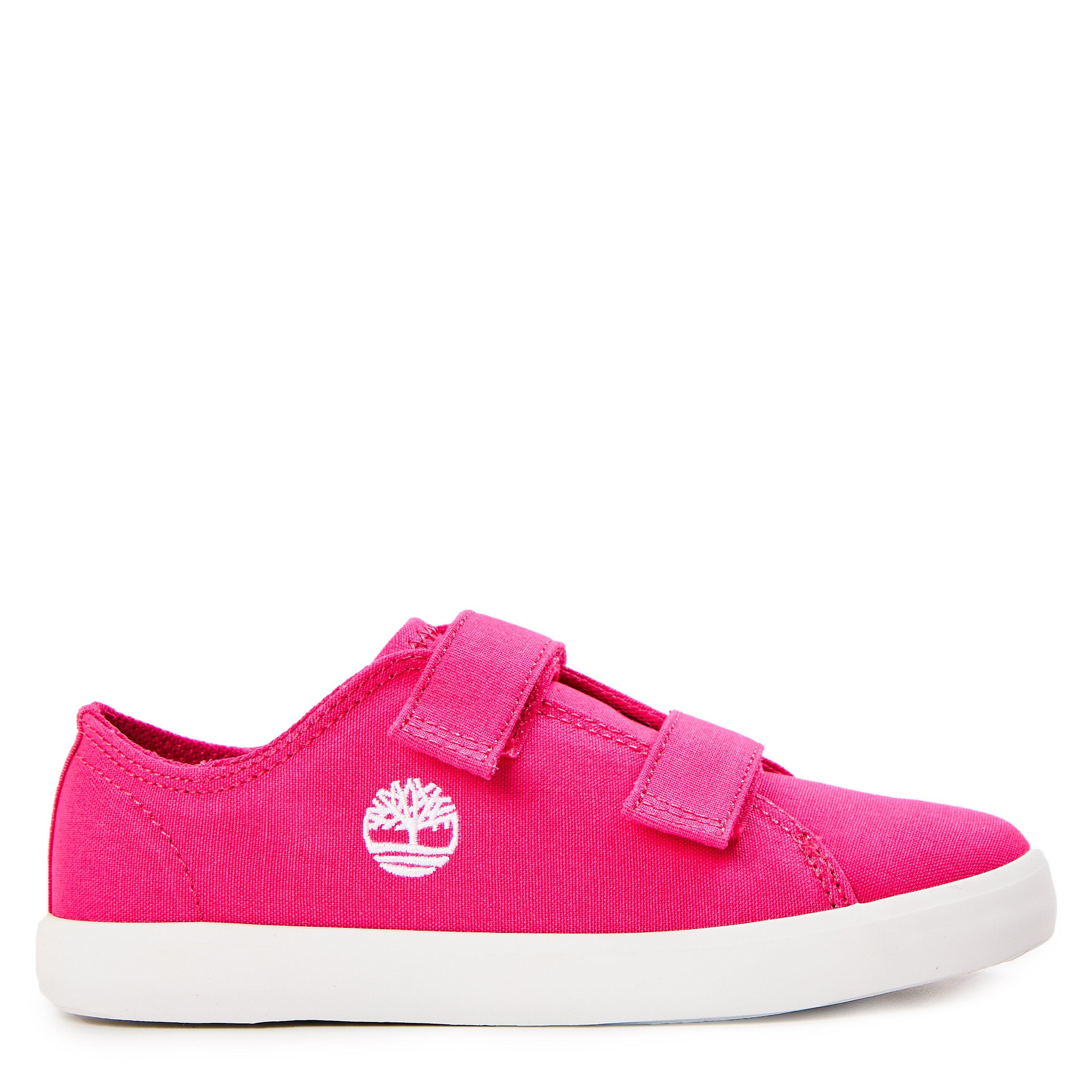Timberland  Kids ' Low Velcro Sneaker Canvas Trainers - Brightpink Cnvs - 1.5 (33.5)