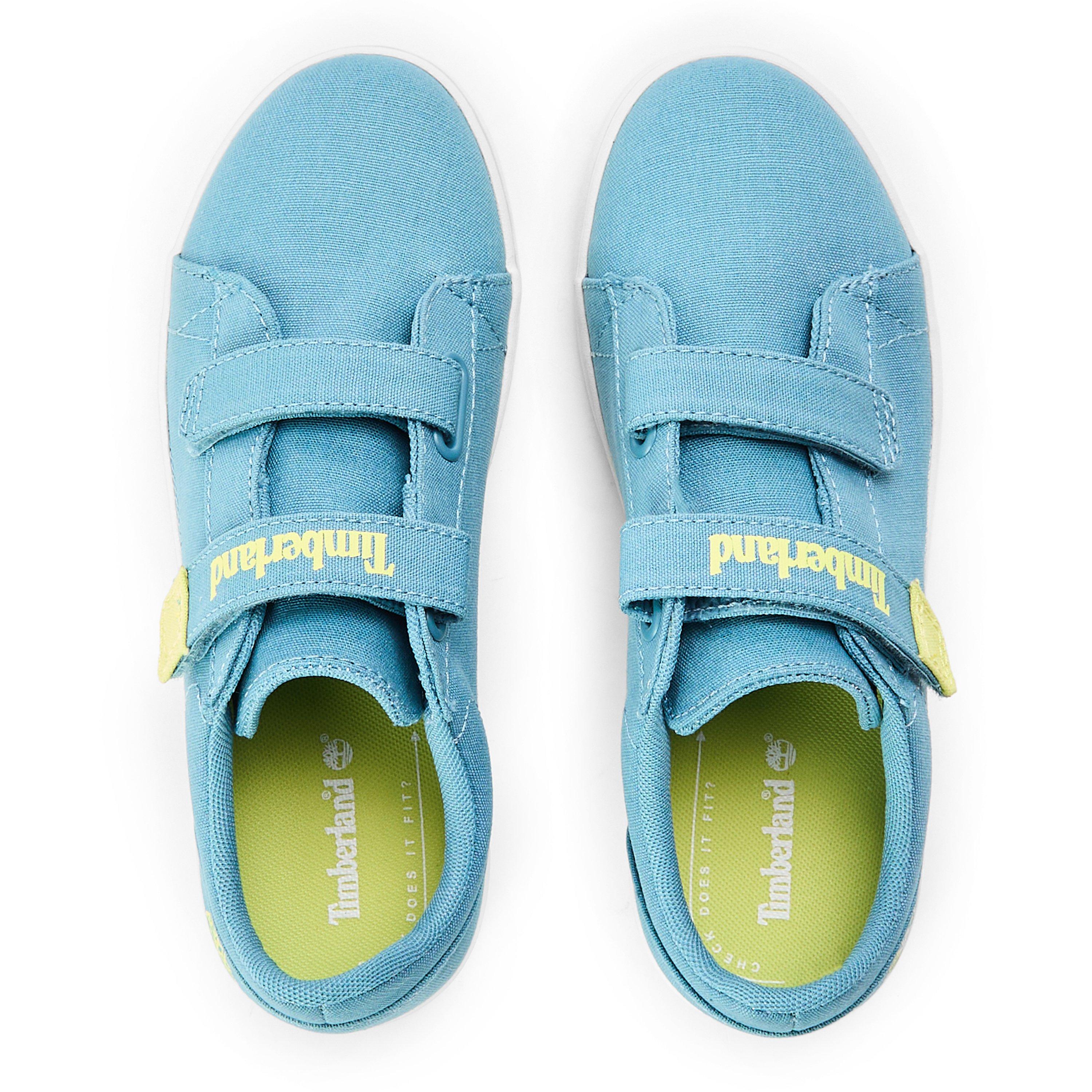 Med Blue Canvas - Timberland - Timberland Stone Jump Low Hook & Loop Sneaker - 4