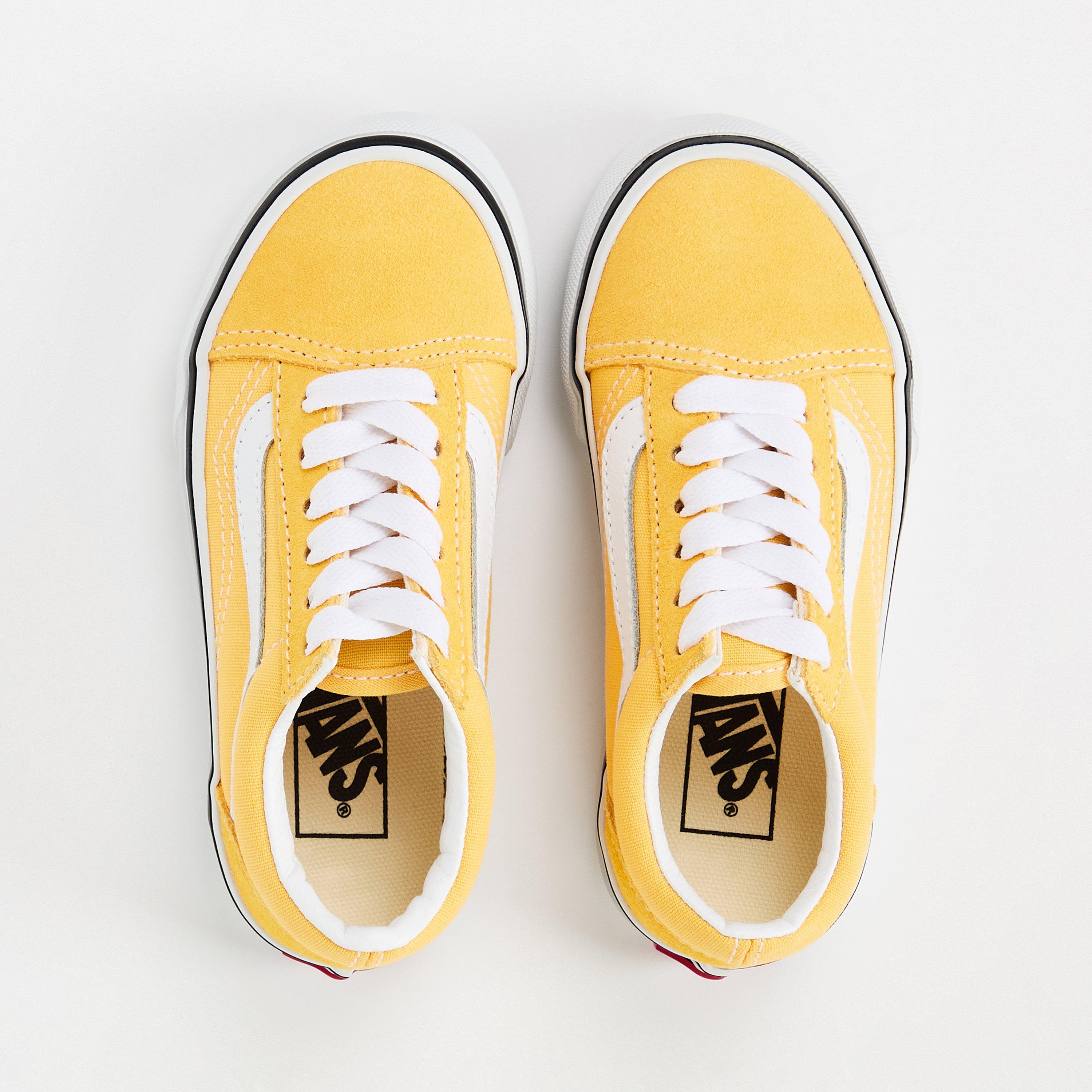 Banana Cream - Vans - Kids' Old Skool Daisies Black/True White Canvas Low Trainers - 4