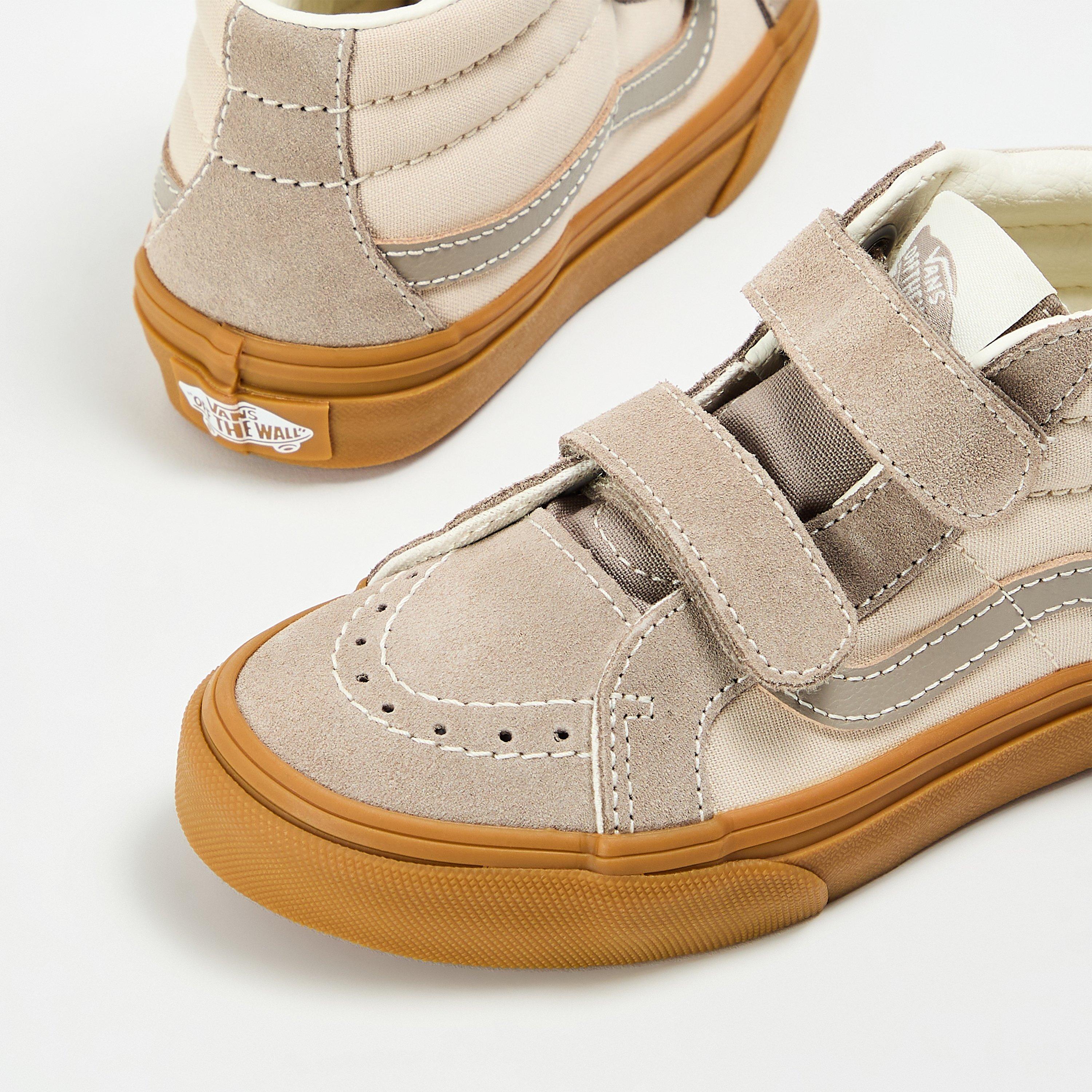 Gray/Gum - Vans - Kids' Mid Reissue Canvas High-Top Trainers - 3