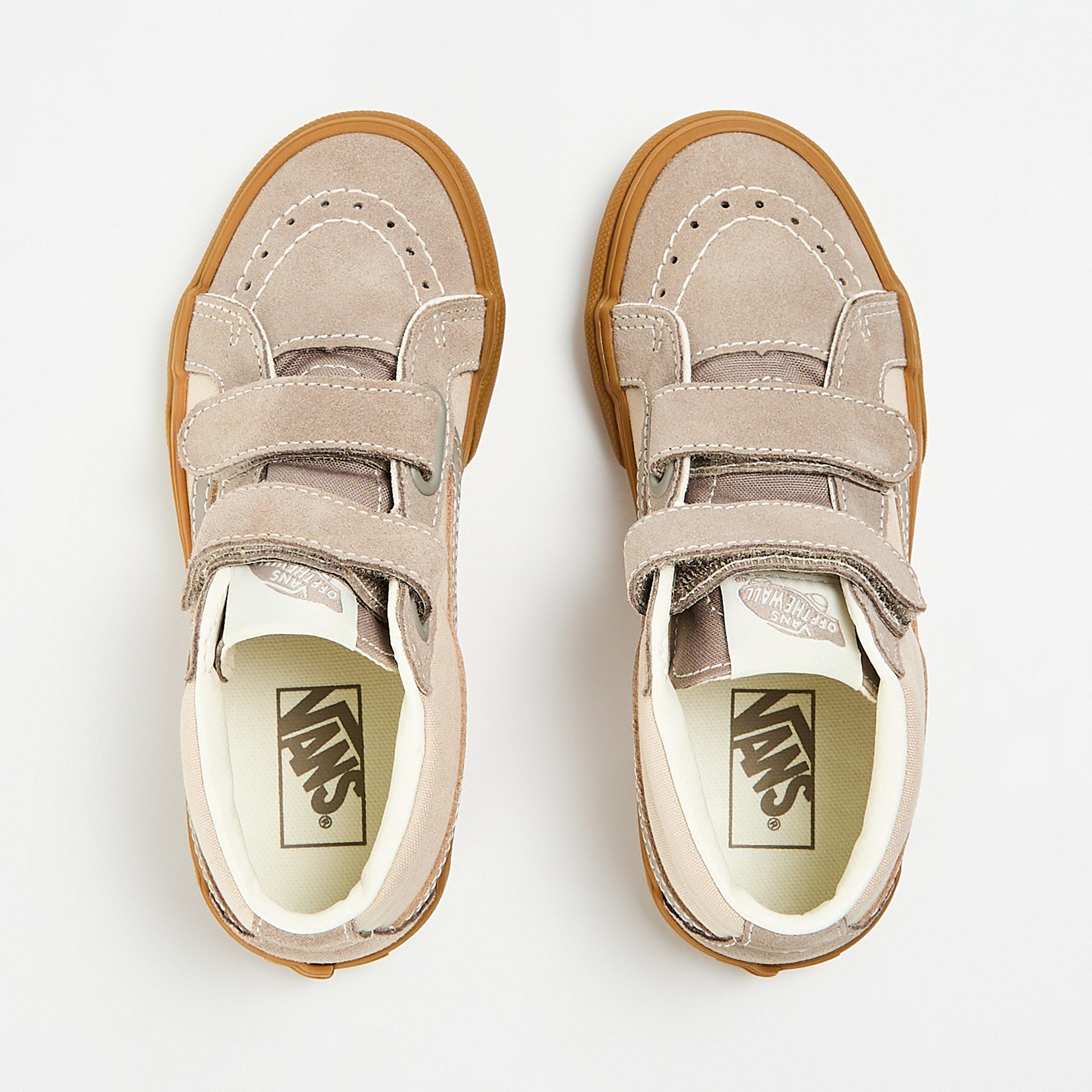 Gray/Gum - Vans - Kids' Mid Reissue Canvas High-Top Trainers - 4