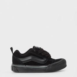 Vans Kids' Knu Skool Black/Castlerock Canvas Low Trainers