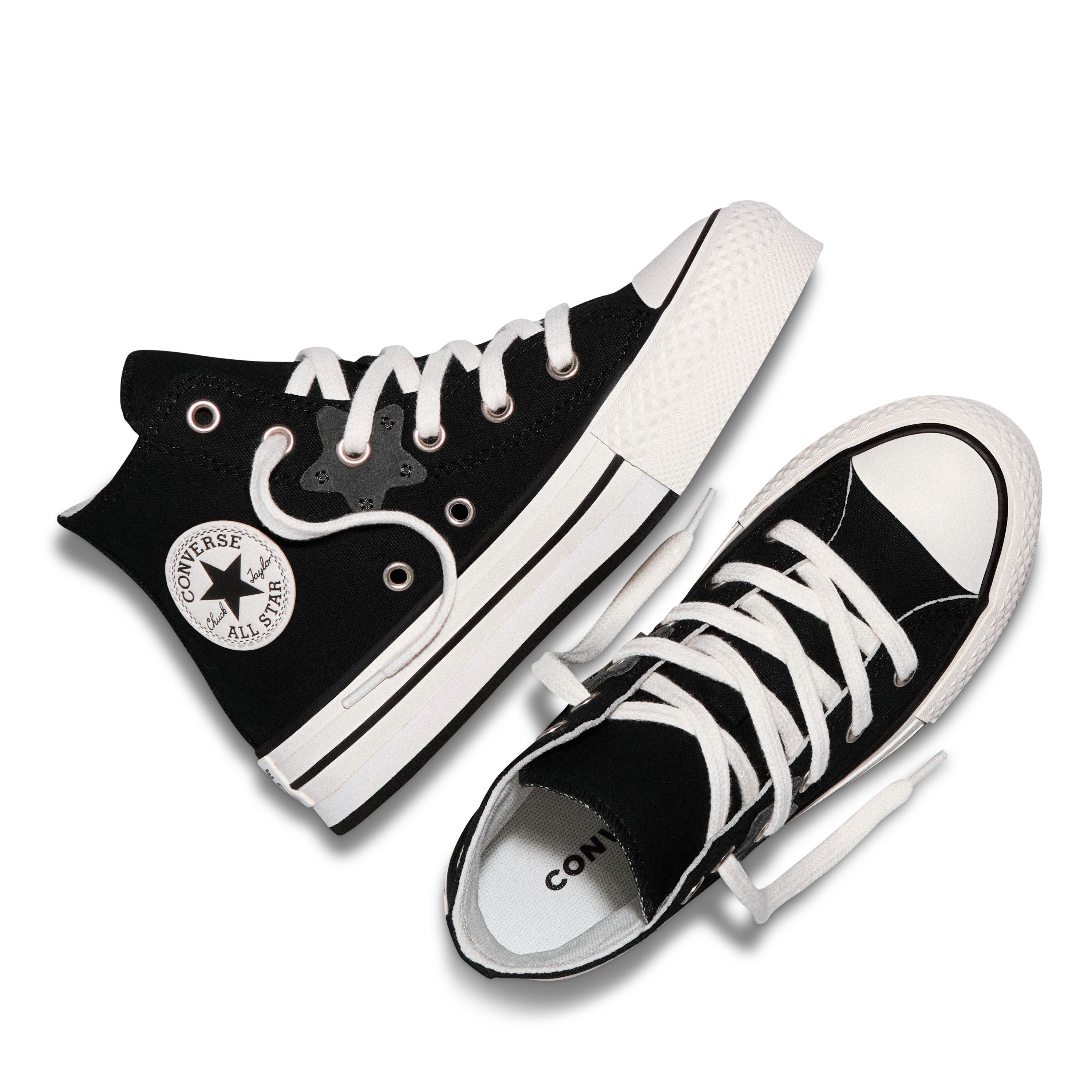 Black/White/Blk - Converse - Kids' Chuck Taylor All Star EVA Lift Canvas High-Top Trainers - 3
