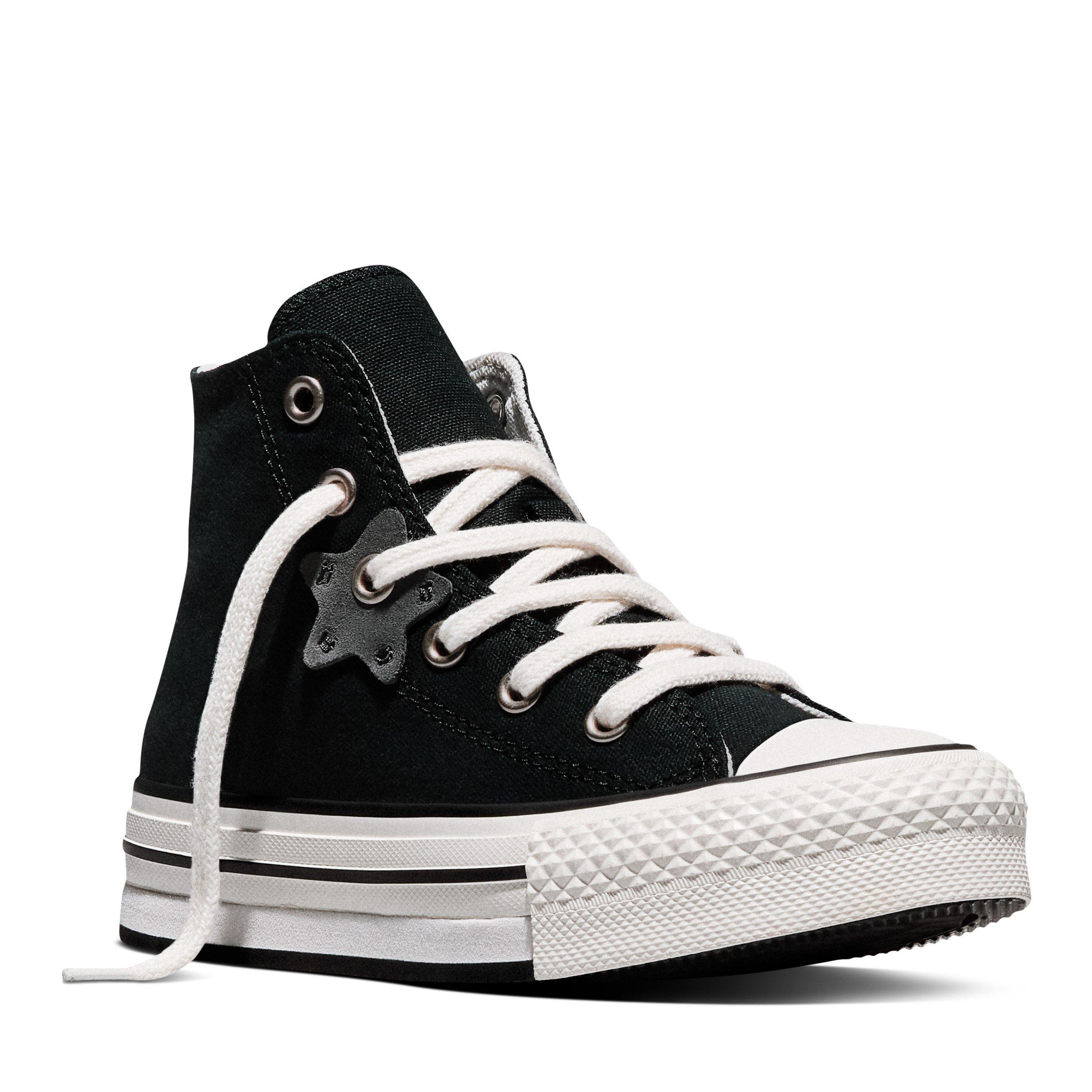 Black/White/Blk - Converse - Kids' Chuck Taylor All Star EVA Lift Canvas High-Top Trainers - 4
