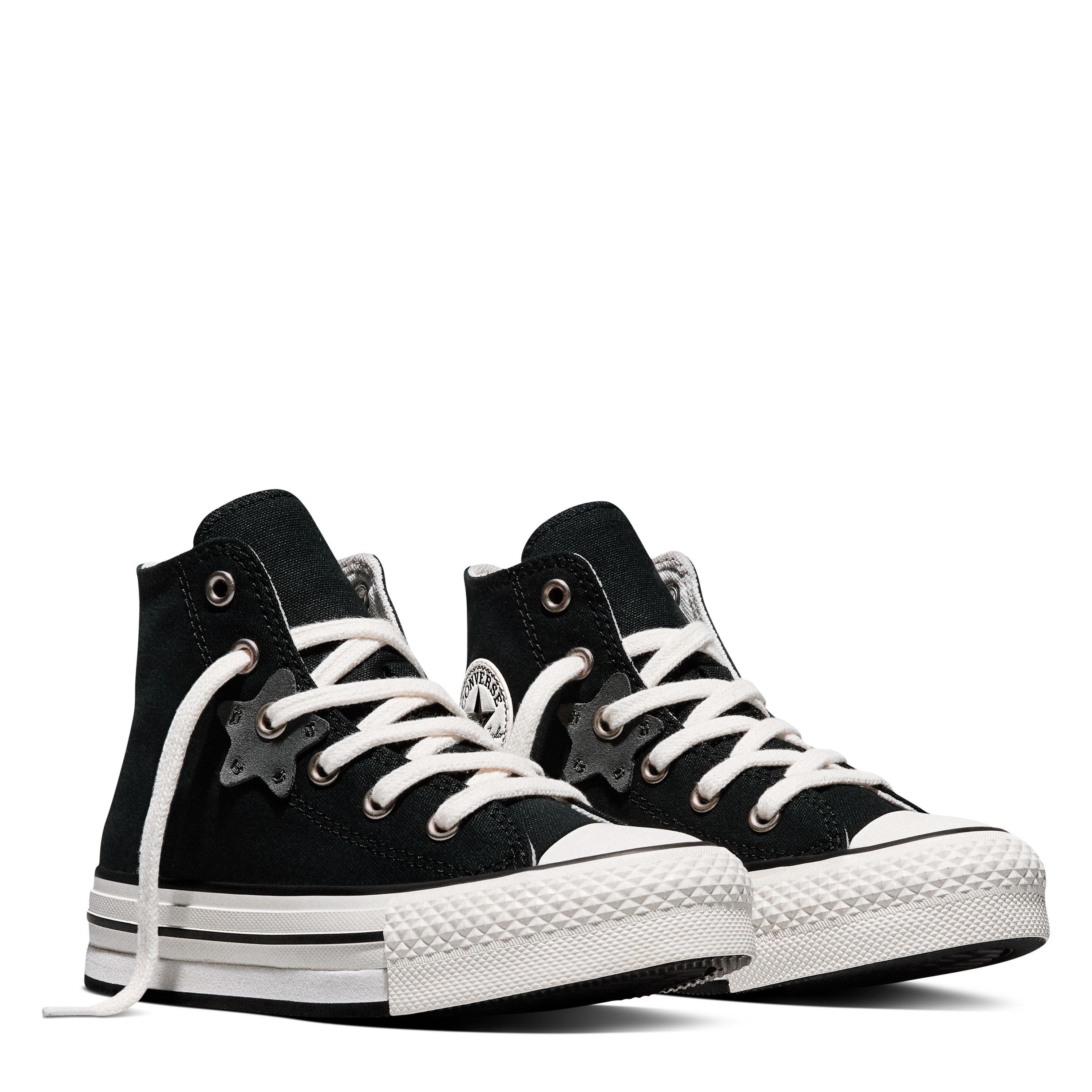 Black/White/Blk - Converse - Kids' Chuck Taylor All Star EVA Lift Canvas High-Top Trainers - 6