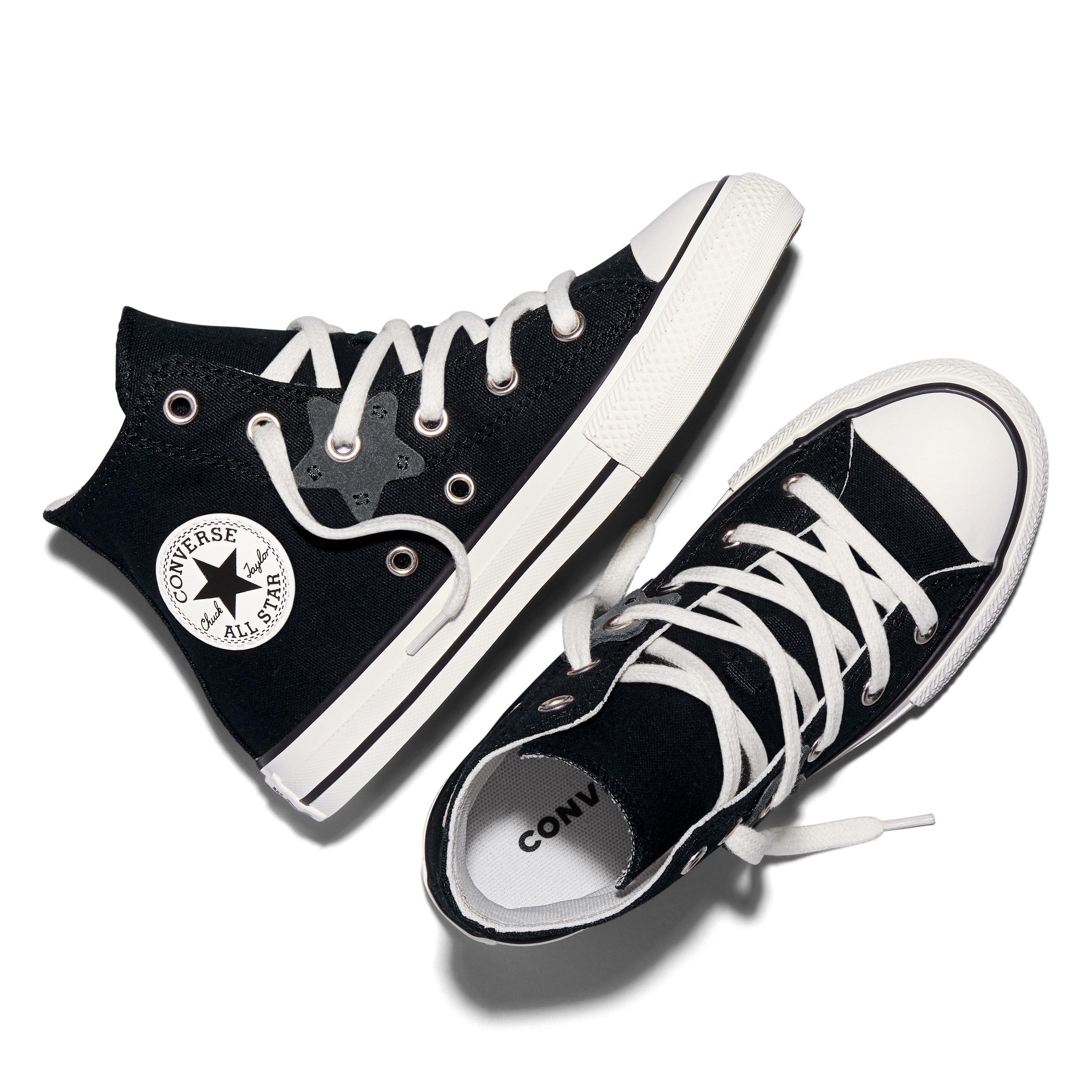 Black/White/Blk - Converse - Kids' Chuck Taylor All Star Canvas High-Top Trainers - 4