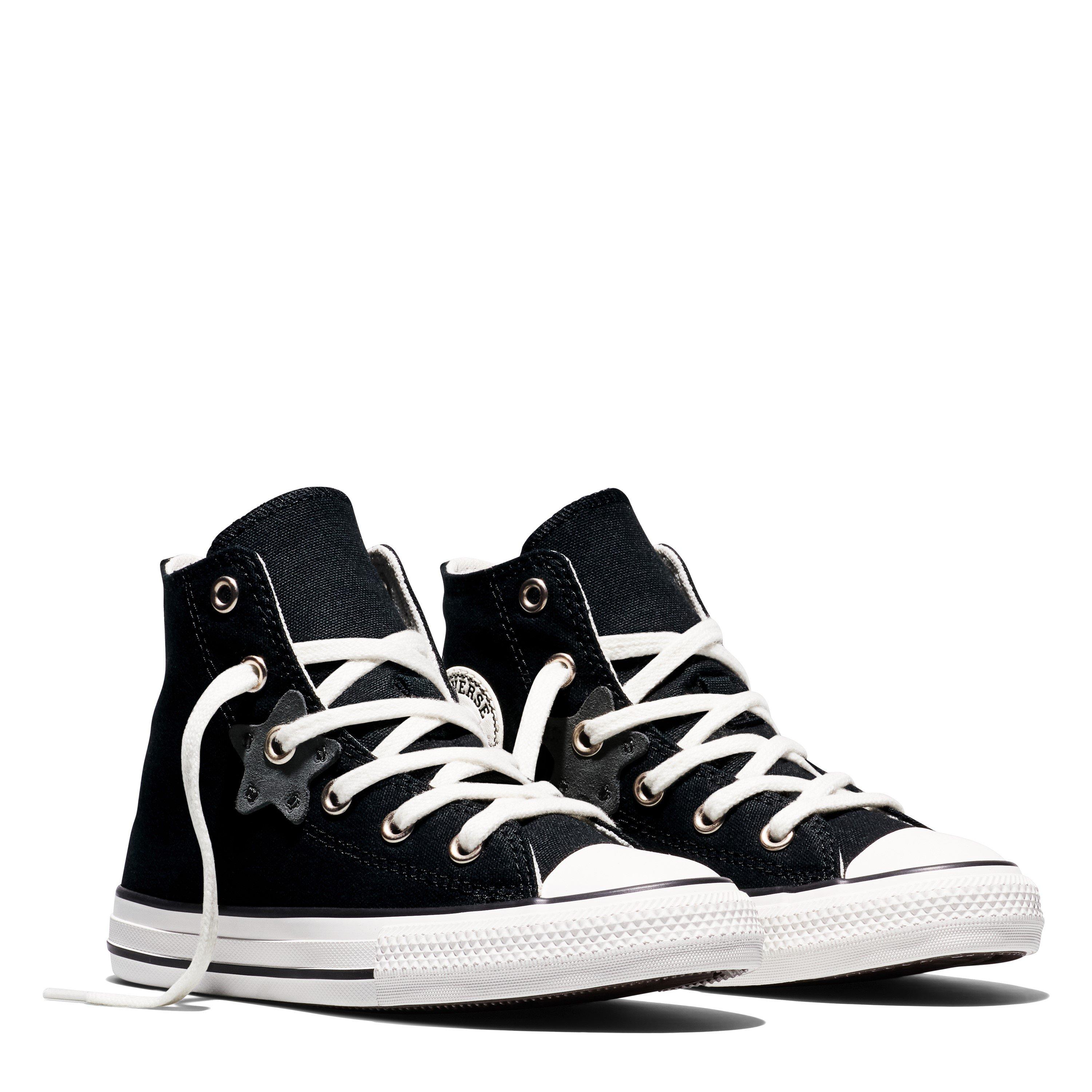 Black/White/Blk - Converse - Kids' Chuck Taylor All Star Canvas High-Top Trainers - 7