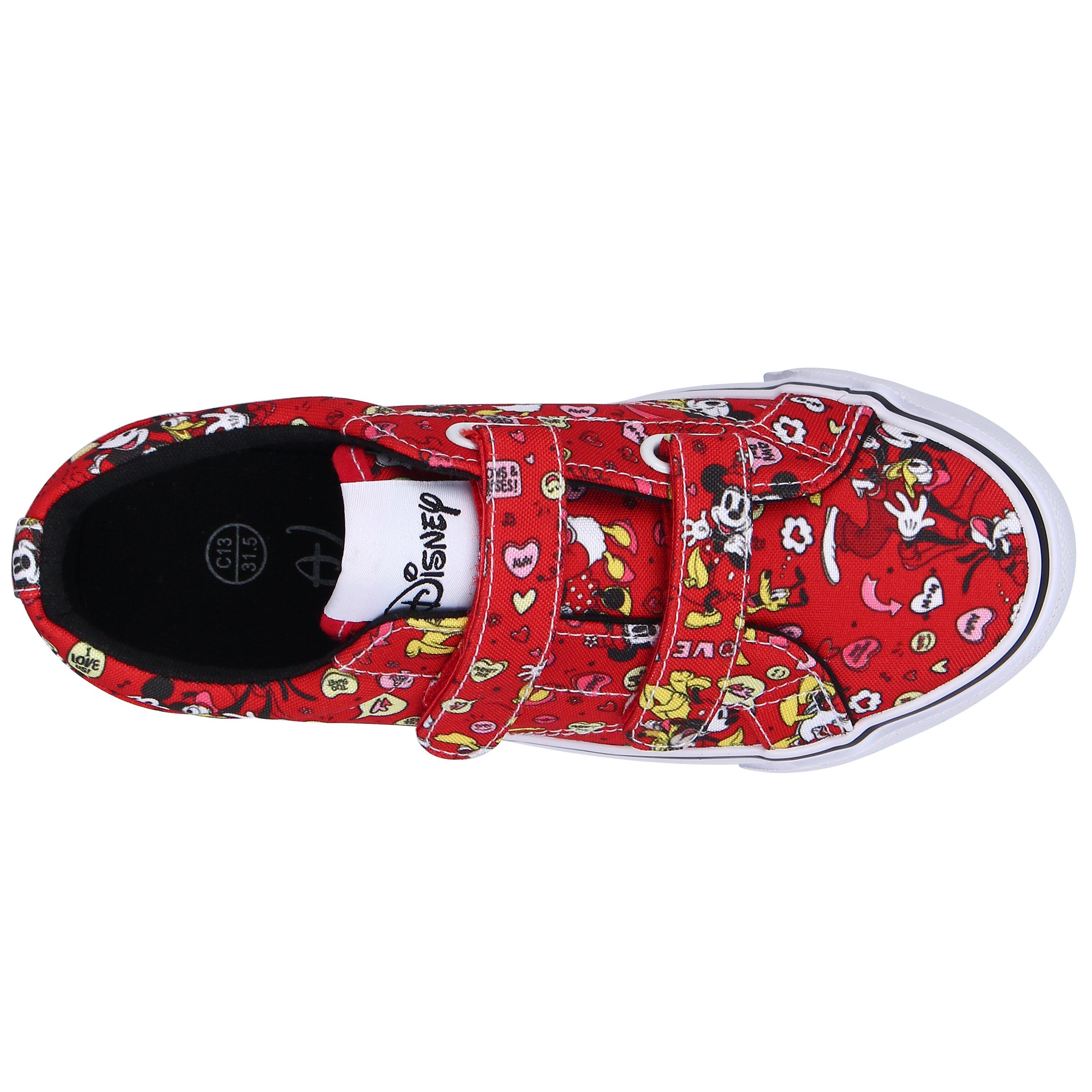 Minnie Hearts - Character - Canvas Velcro Childrens Trainers - 3