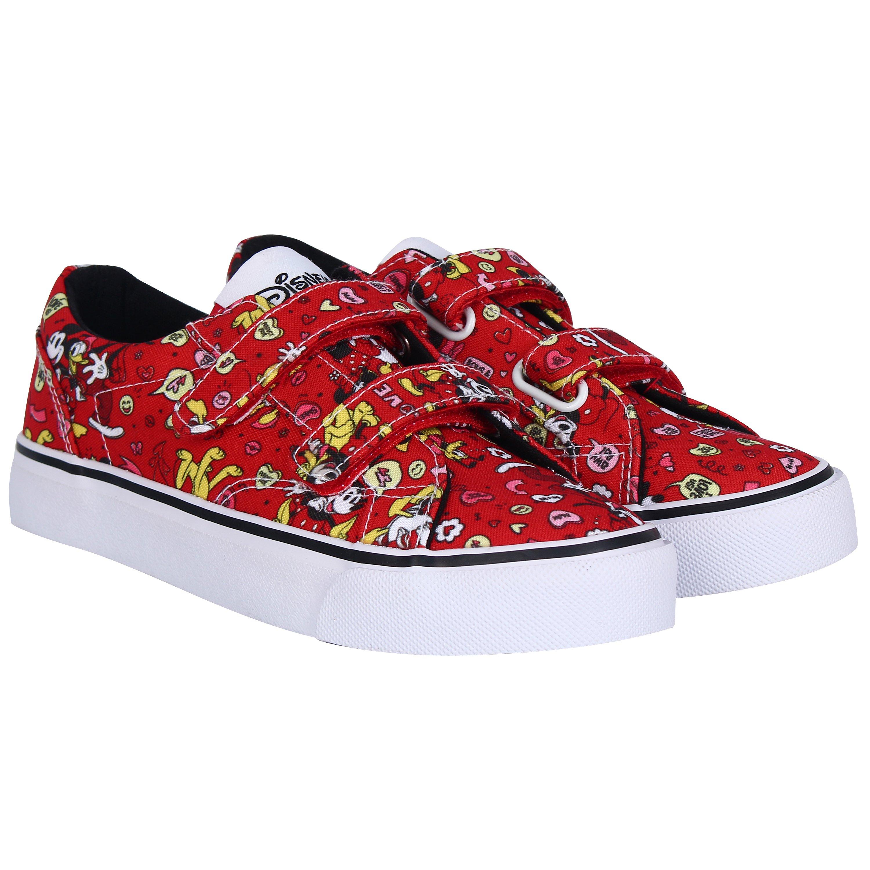 Minnie Hearts - Character - Canvas Velcro Childrens Trainers - 5
