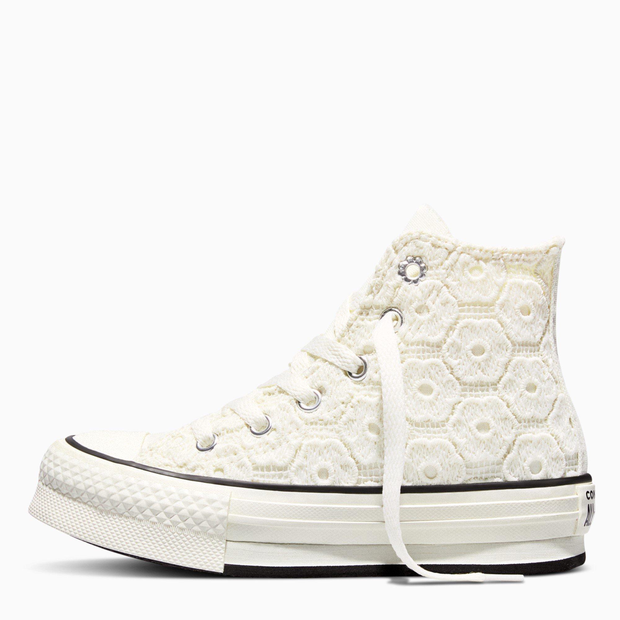 Egret/Black - Converse - Kids' Canvas High-Top Trainers - 2