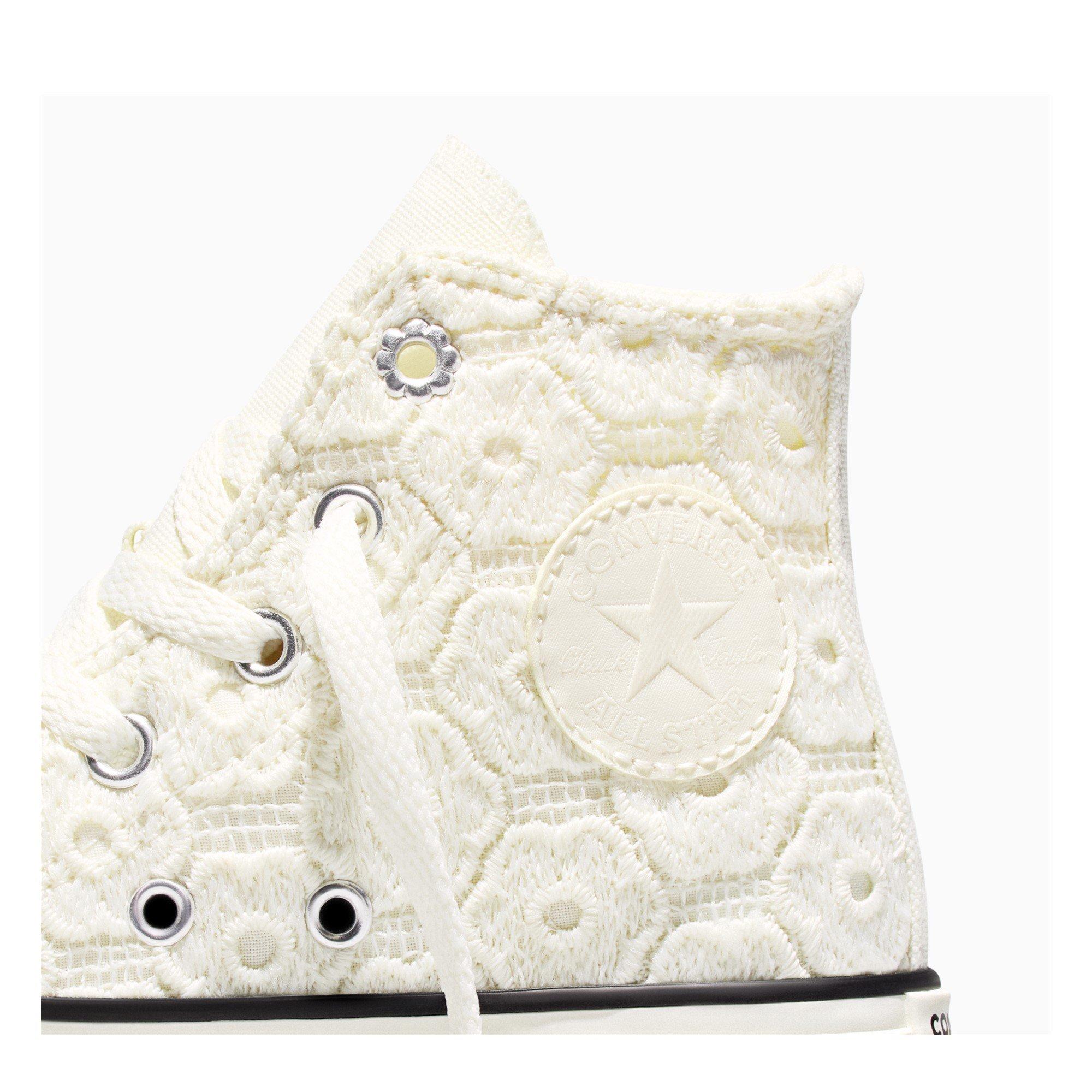 Egret/Black - Converse - Kids' Canvas High-Top Trainers - 4