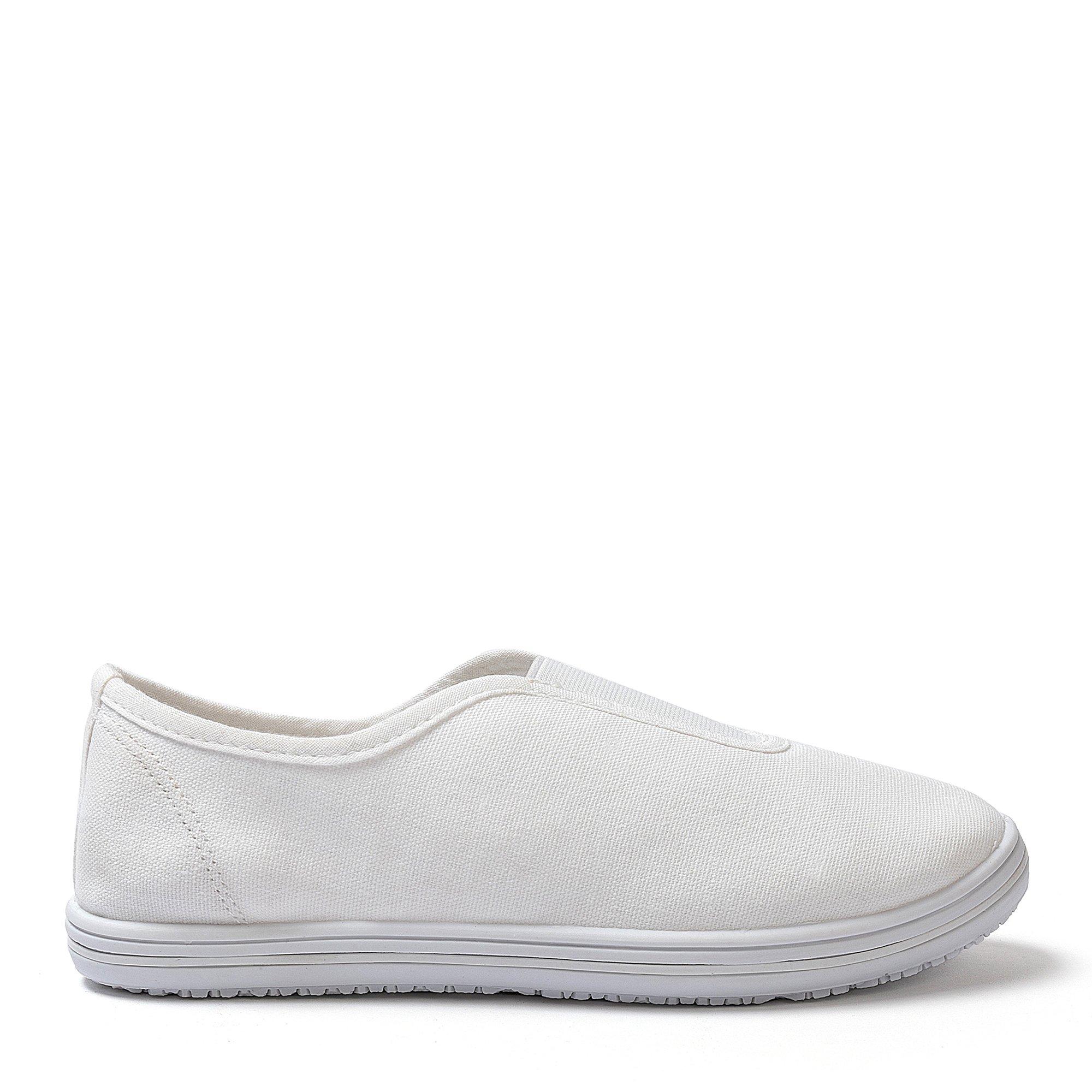 White - Slazenger - Kids' Slaz Canvas Trainers - 1