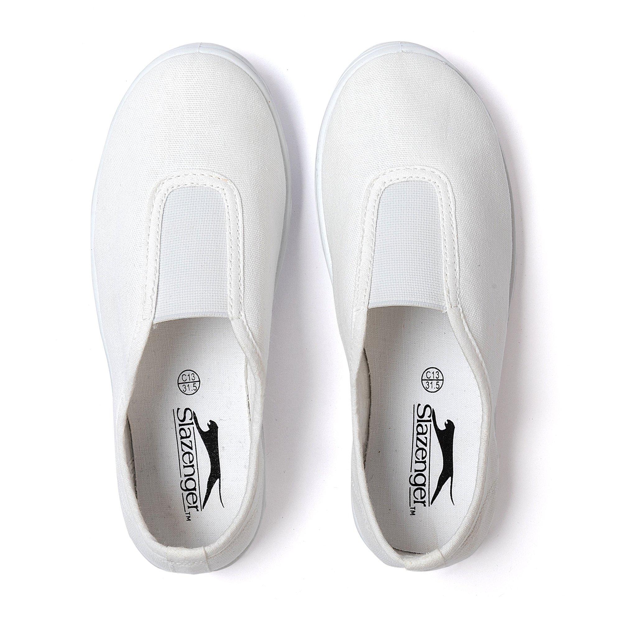 Weiß - Slazenger - Kids' Slaz Canvas Trainers - 4