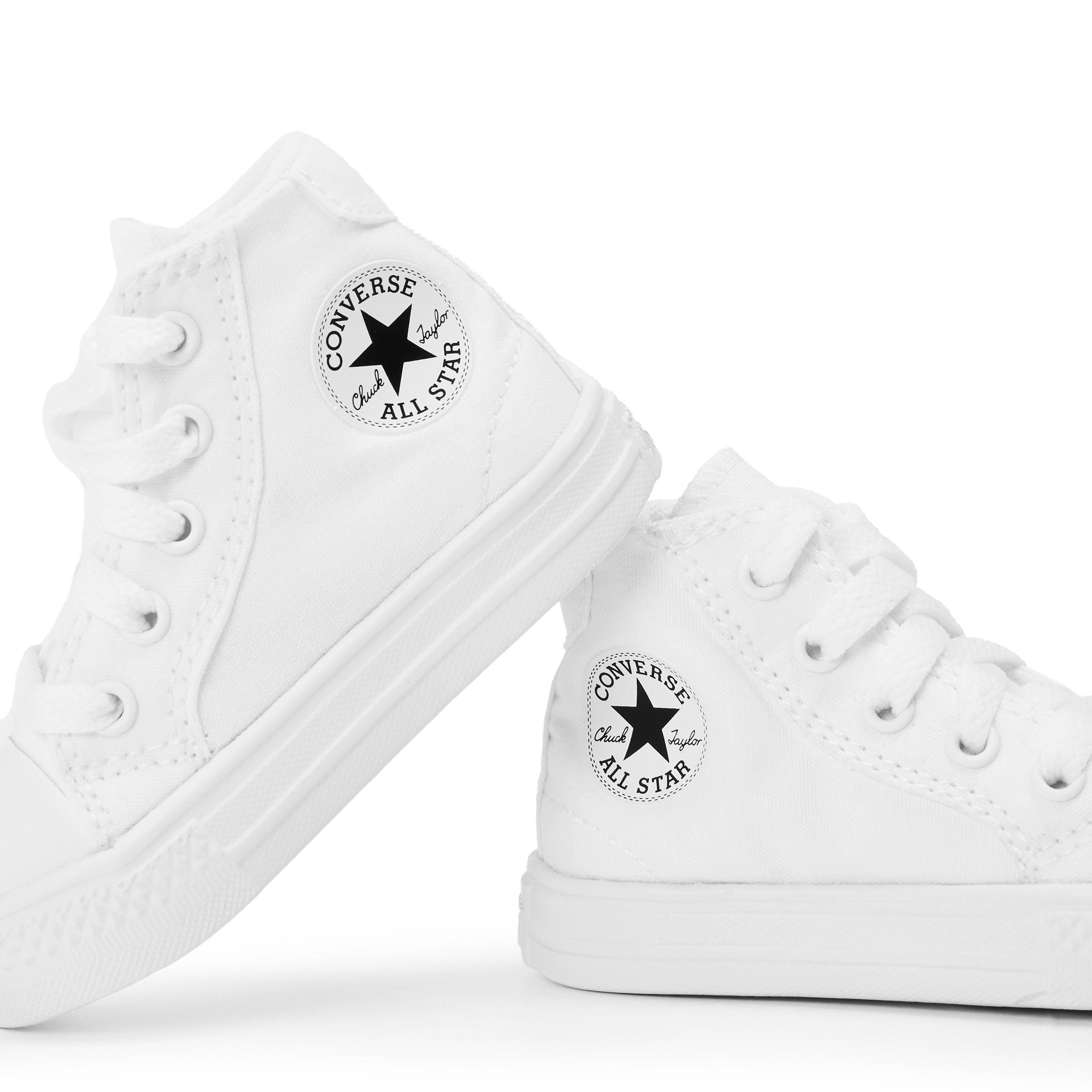 White - Converse - Kids' Canvas High-Top Trainers - 3