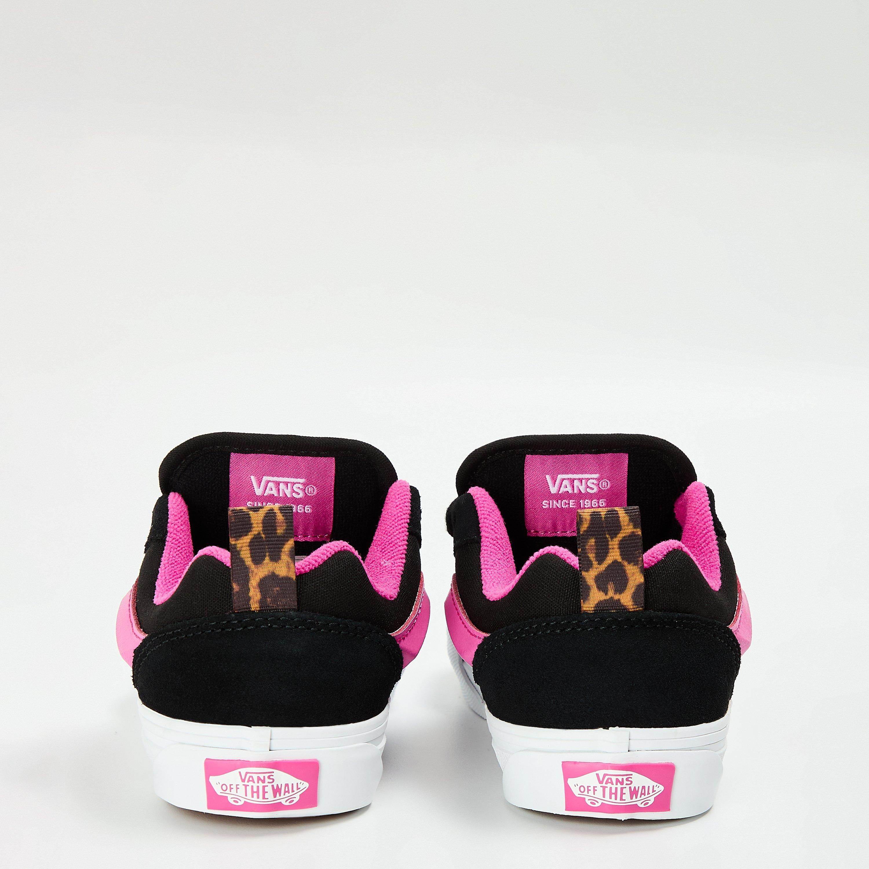 Black/Multi - Vans - Kids' Knu Skool Leopard Pop Black/Multi Canvas Trainers - 3