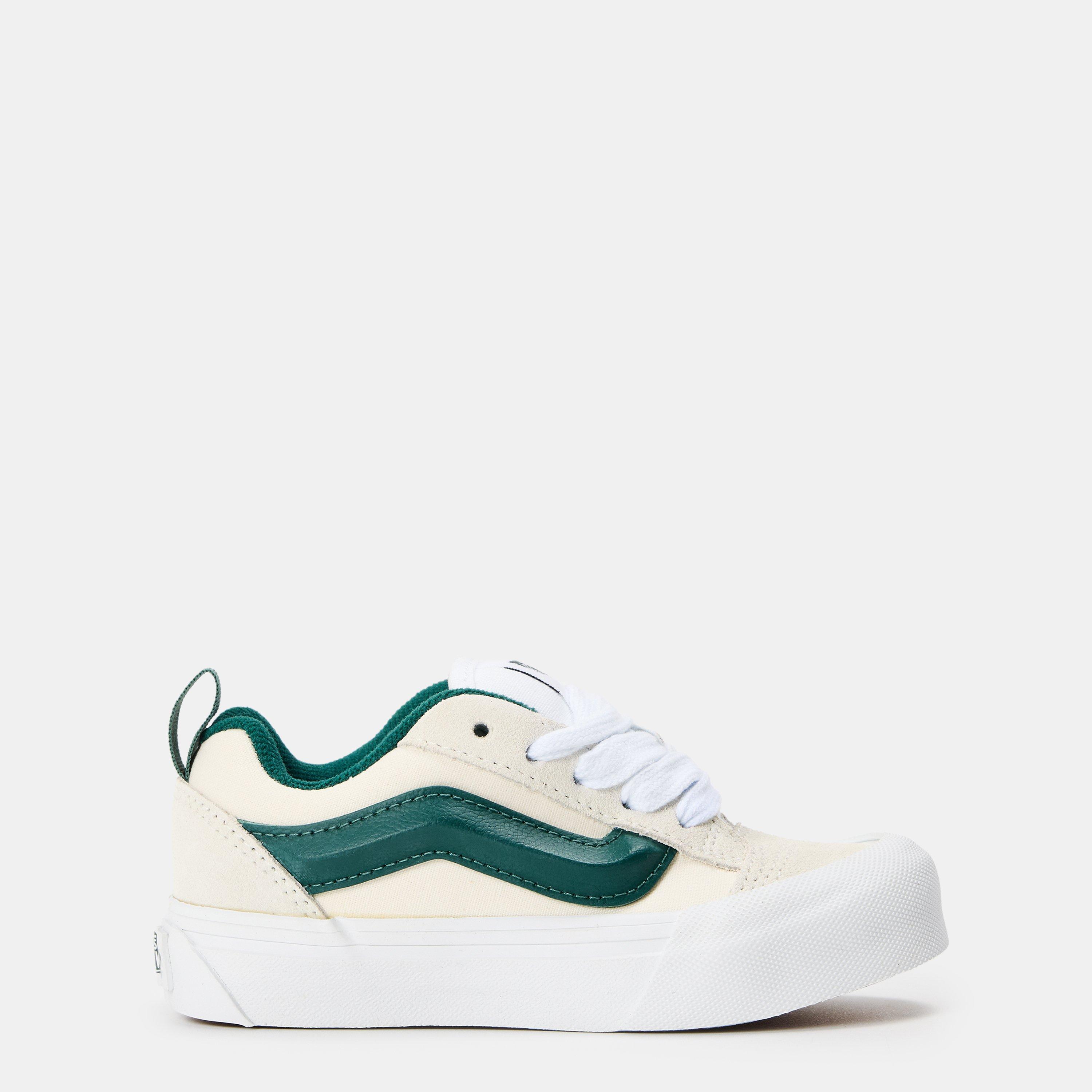 Groen/Mallow - Vans - Unisex Kids' Knu Skool Retro Sport Green/Marshma Canvas Trainers - 1