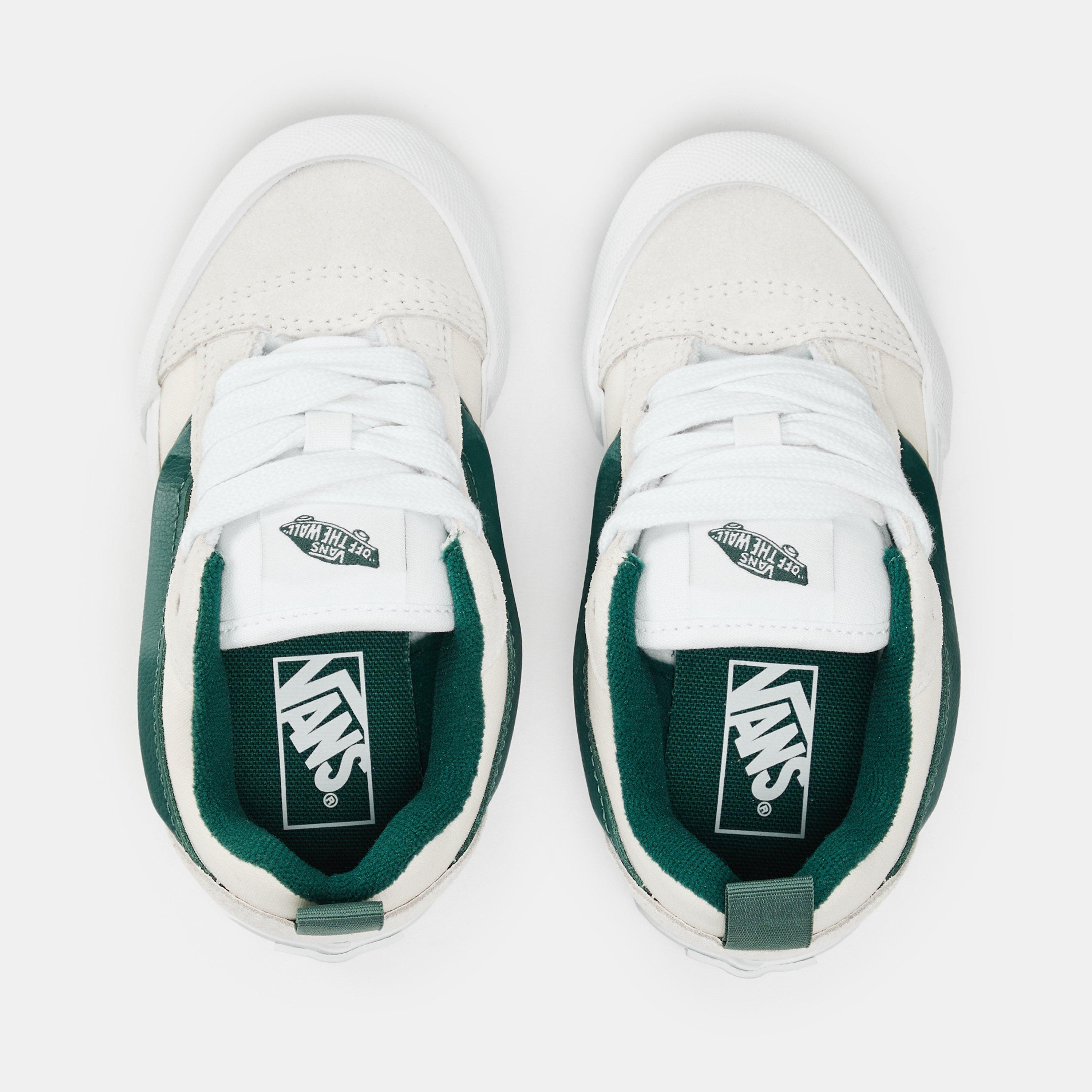 Verde/Mallow - Vans - Unisex Kids' Knu Skool Retro Sport Green/Marshma Canvas Trainers - 4