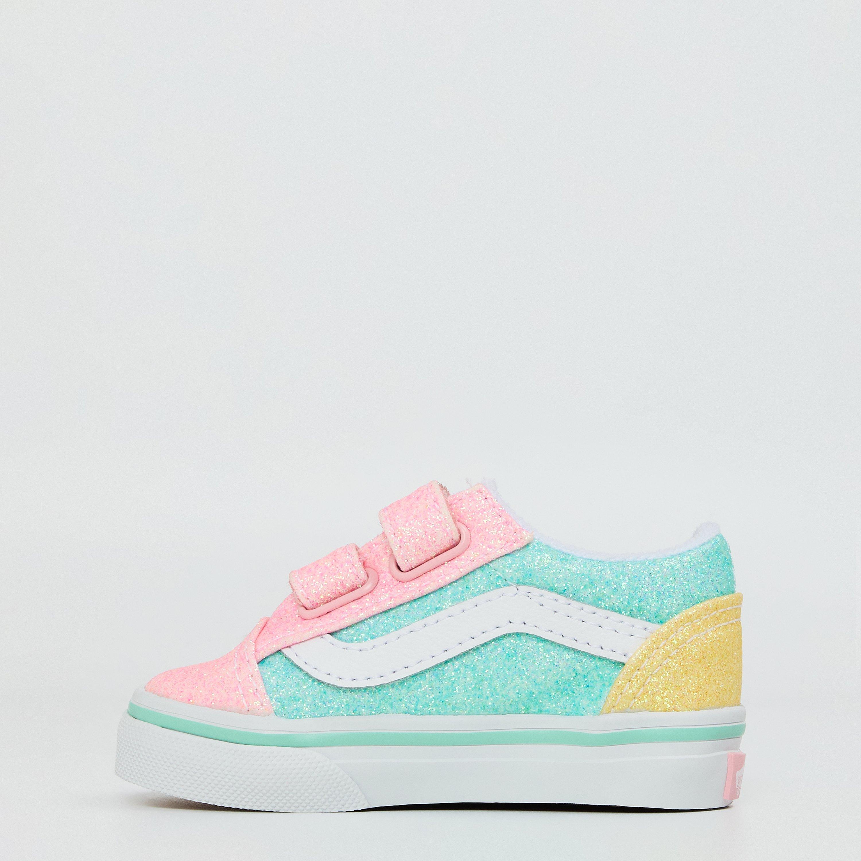 Pastel Multi - Vans - Old Skool V Pastel Glitter Canvas Trainers - 2