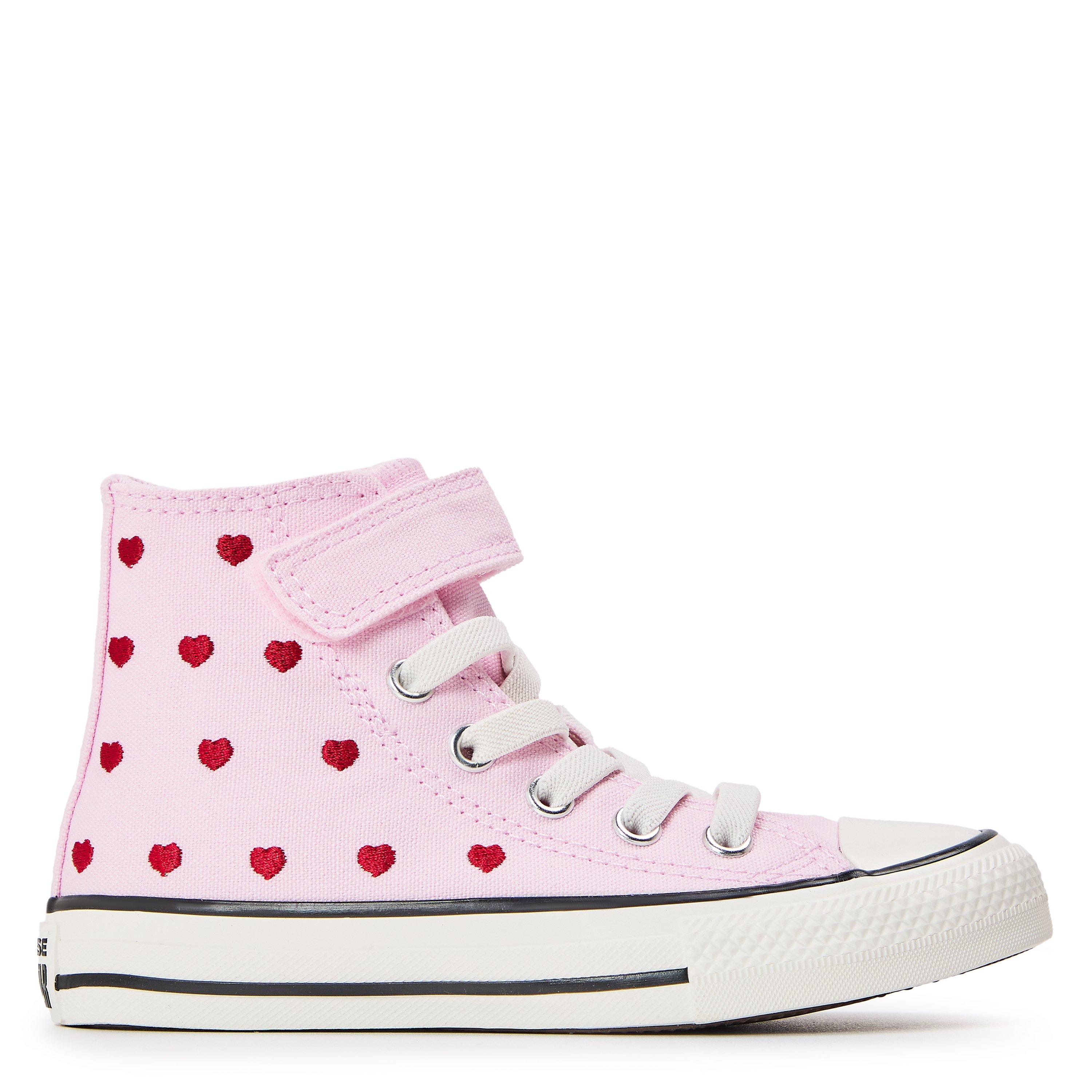 Converse Girls Kids' Canvas High-Top Trainers - Bloom Pink - C11 (29)
