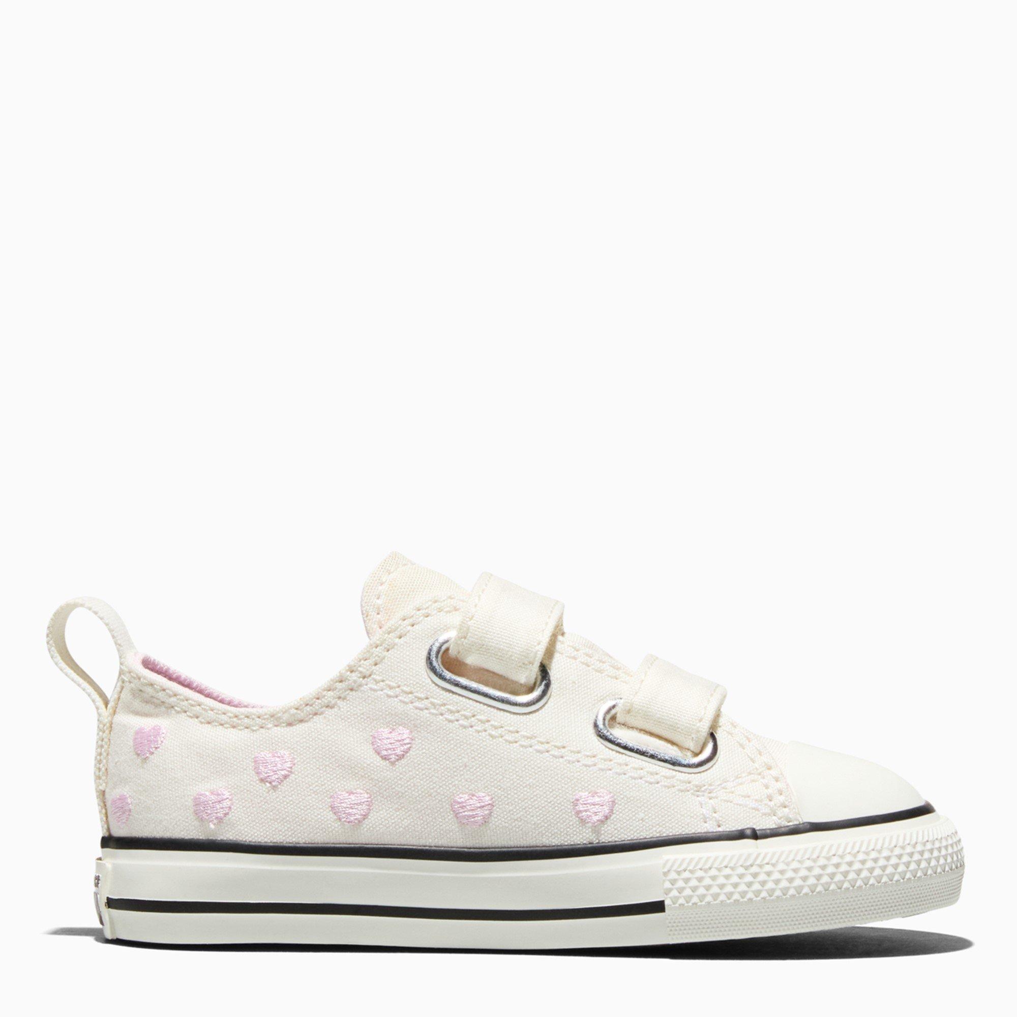 Converse  Kids' Canvas Trainers - Vintage White - C8 (24)