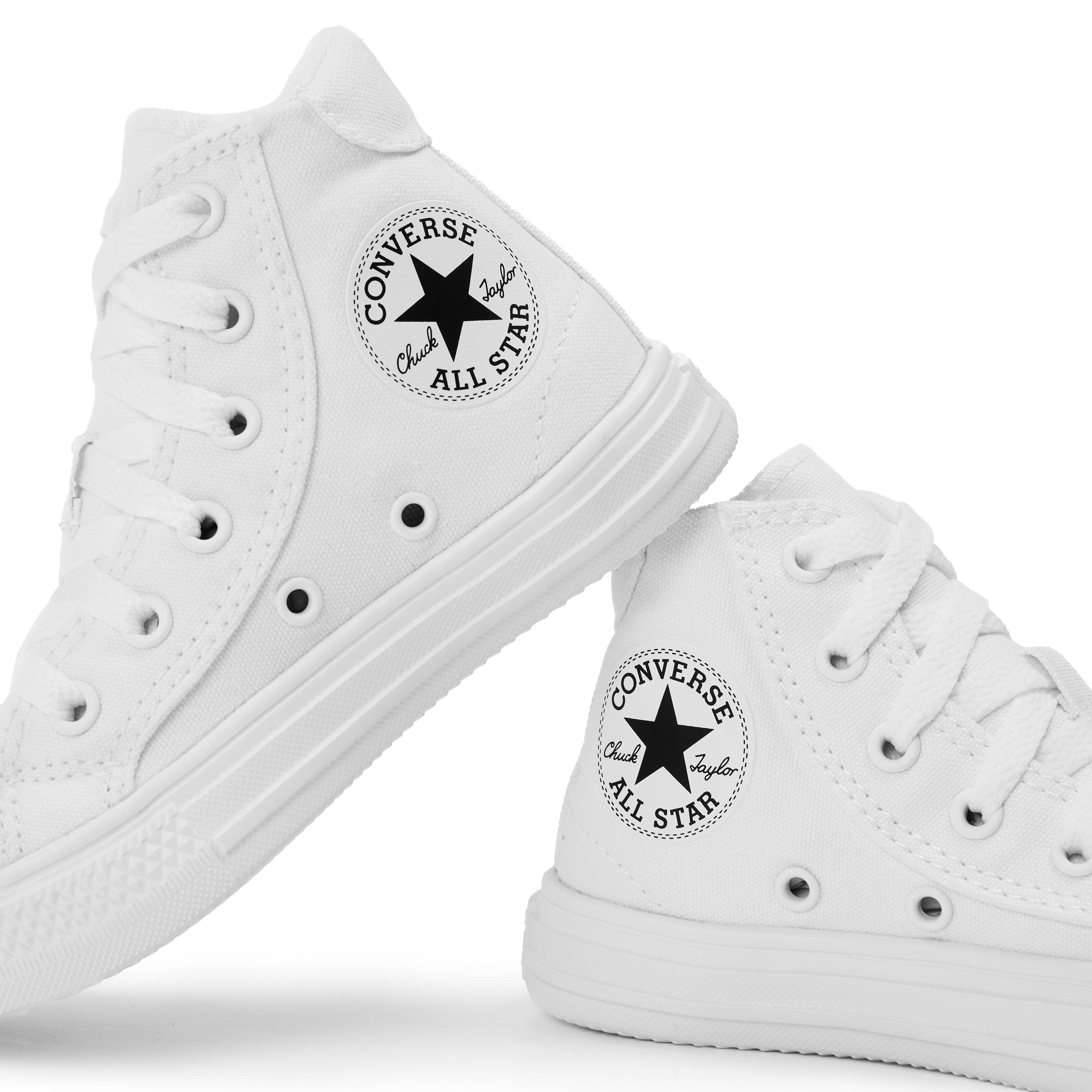 White - Converse - Kids' Canvas High-Top Trainers - 3