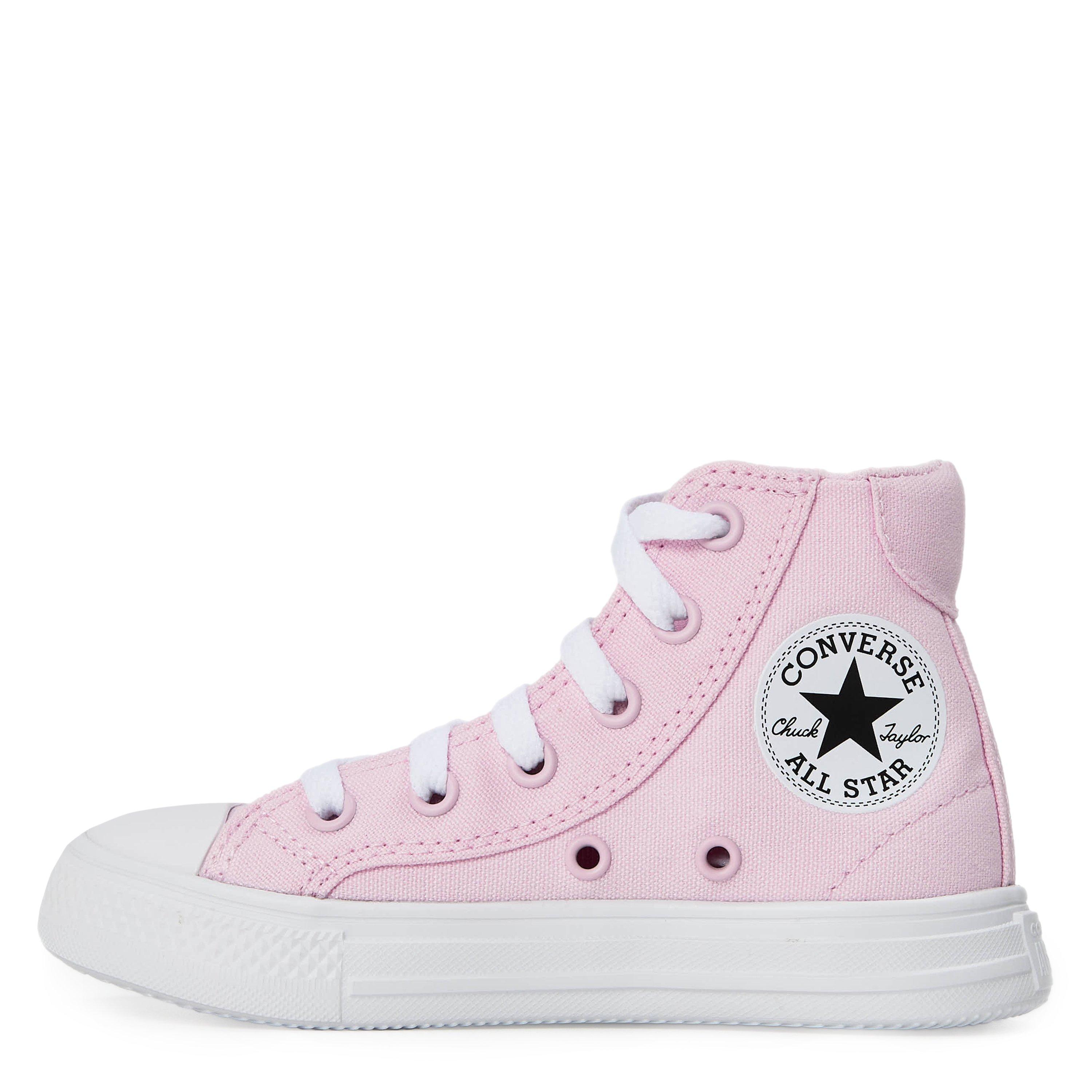 Converse  Kids Kids' Canvas High-Top Trainers - Bloom/White - 12 (30)