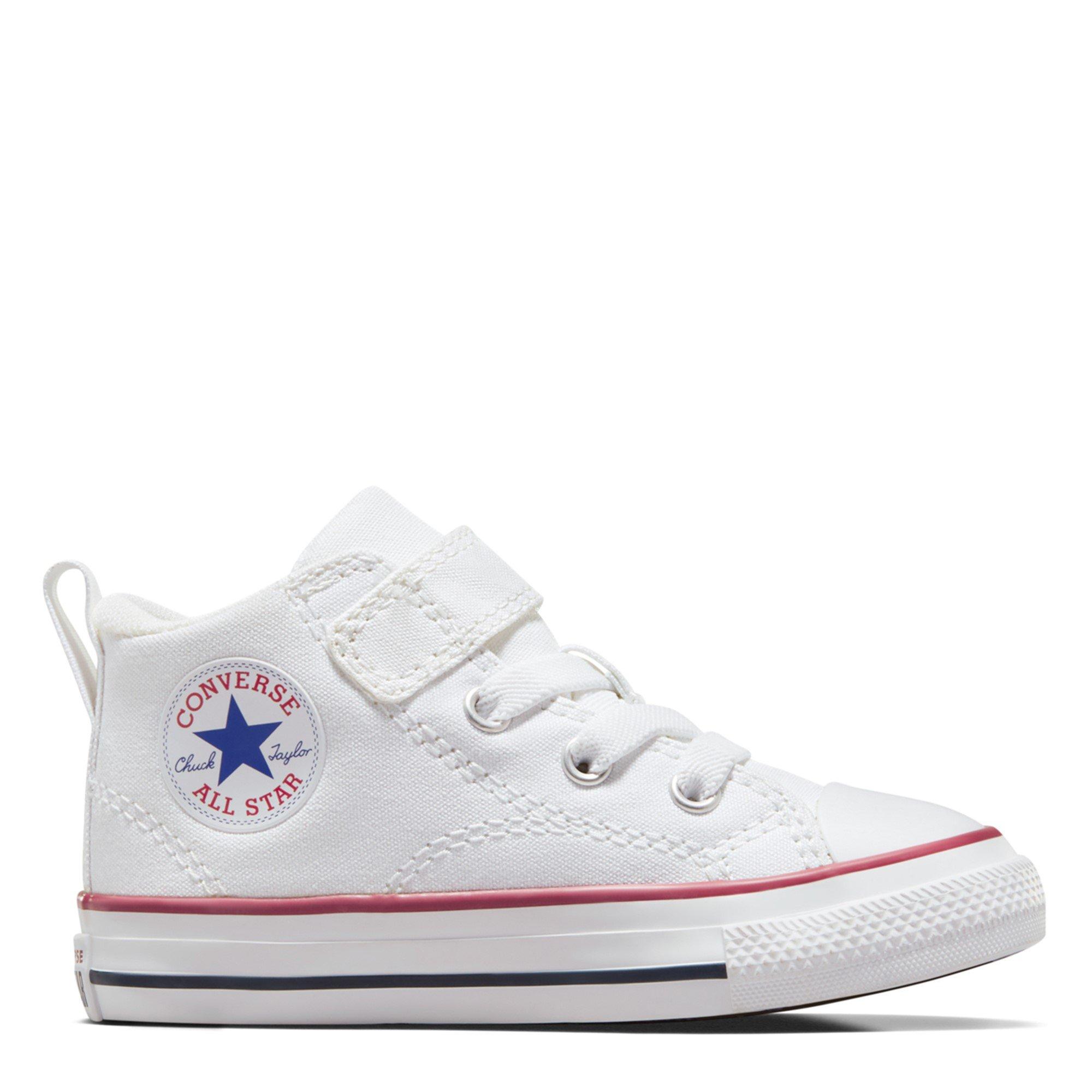 Converse  Infant Kids' Canvas High-Top Trainers - White/Red - C7 (23)