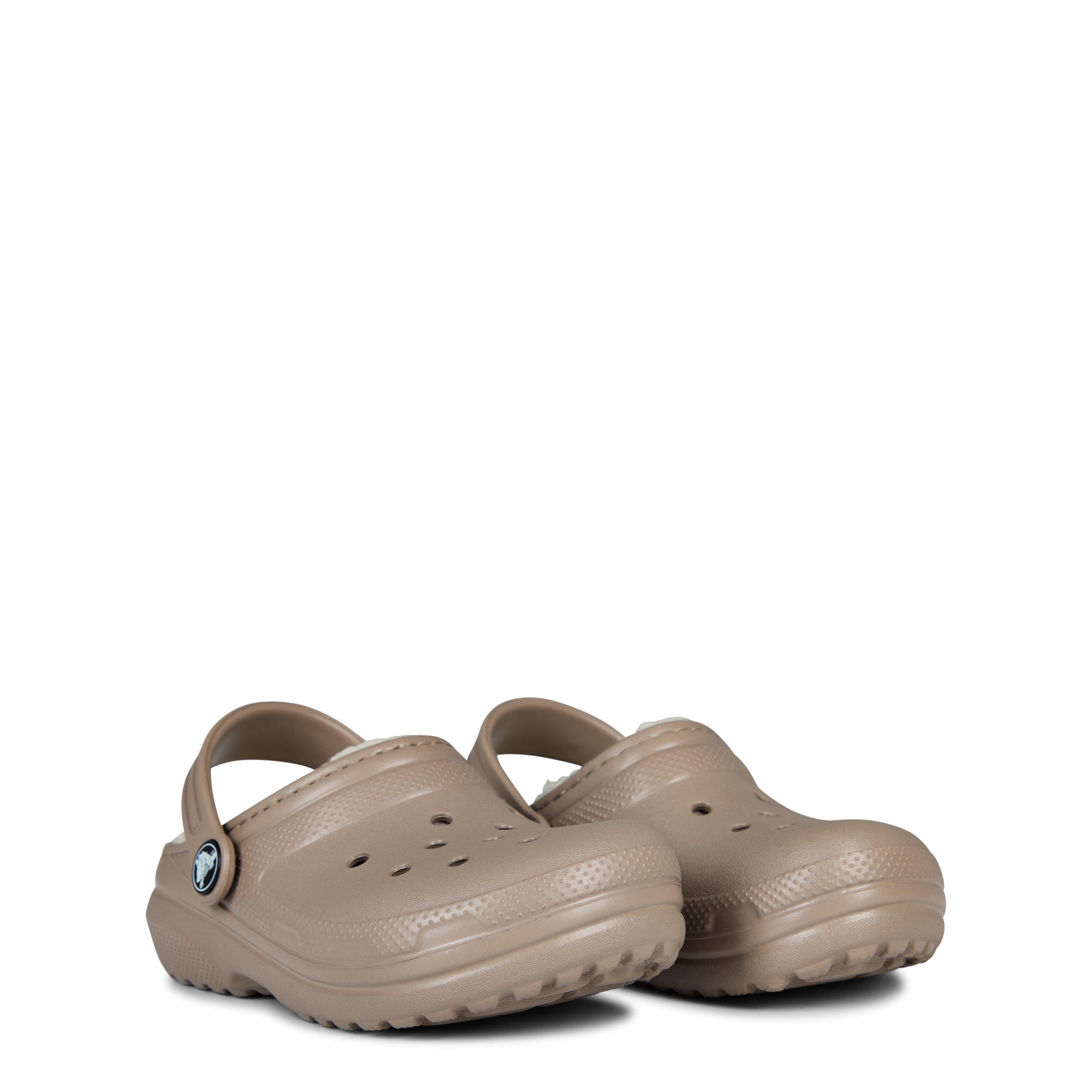 Mushroom/Bone - Crocs - Kids' Classic Lined Clogs - 4