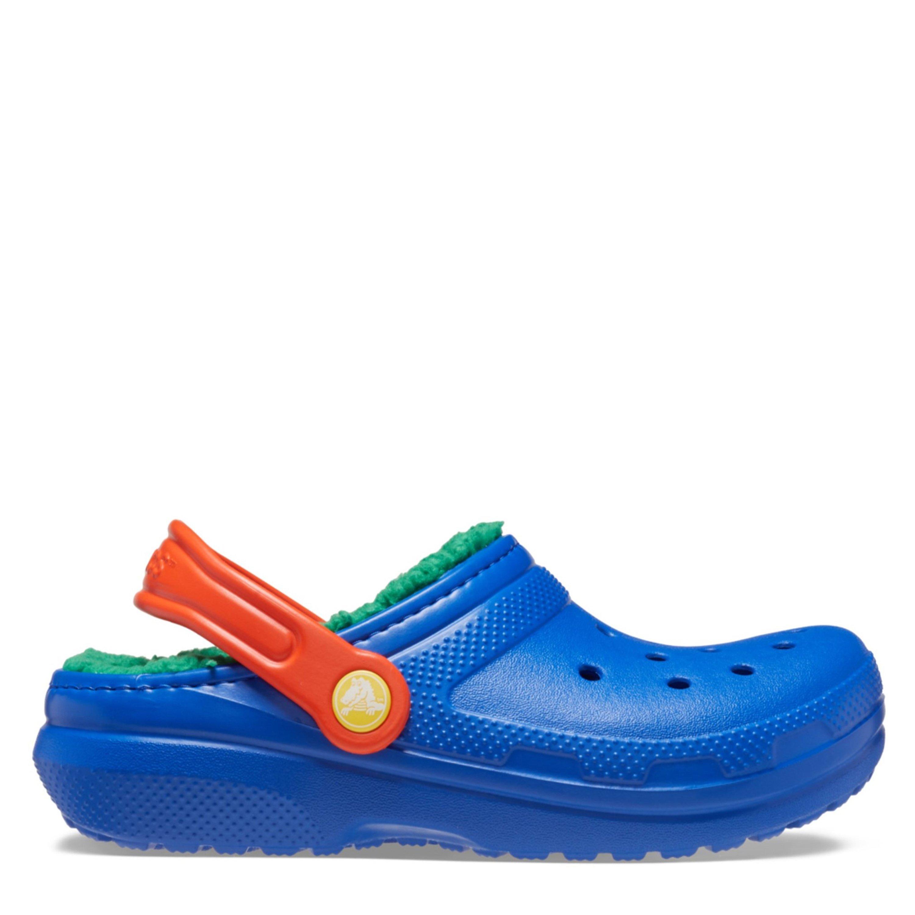 Crocs Boys Kids' Classic Lined Clogs - Blue Bolt/ - C11 (29)