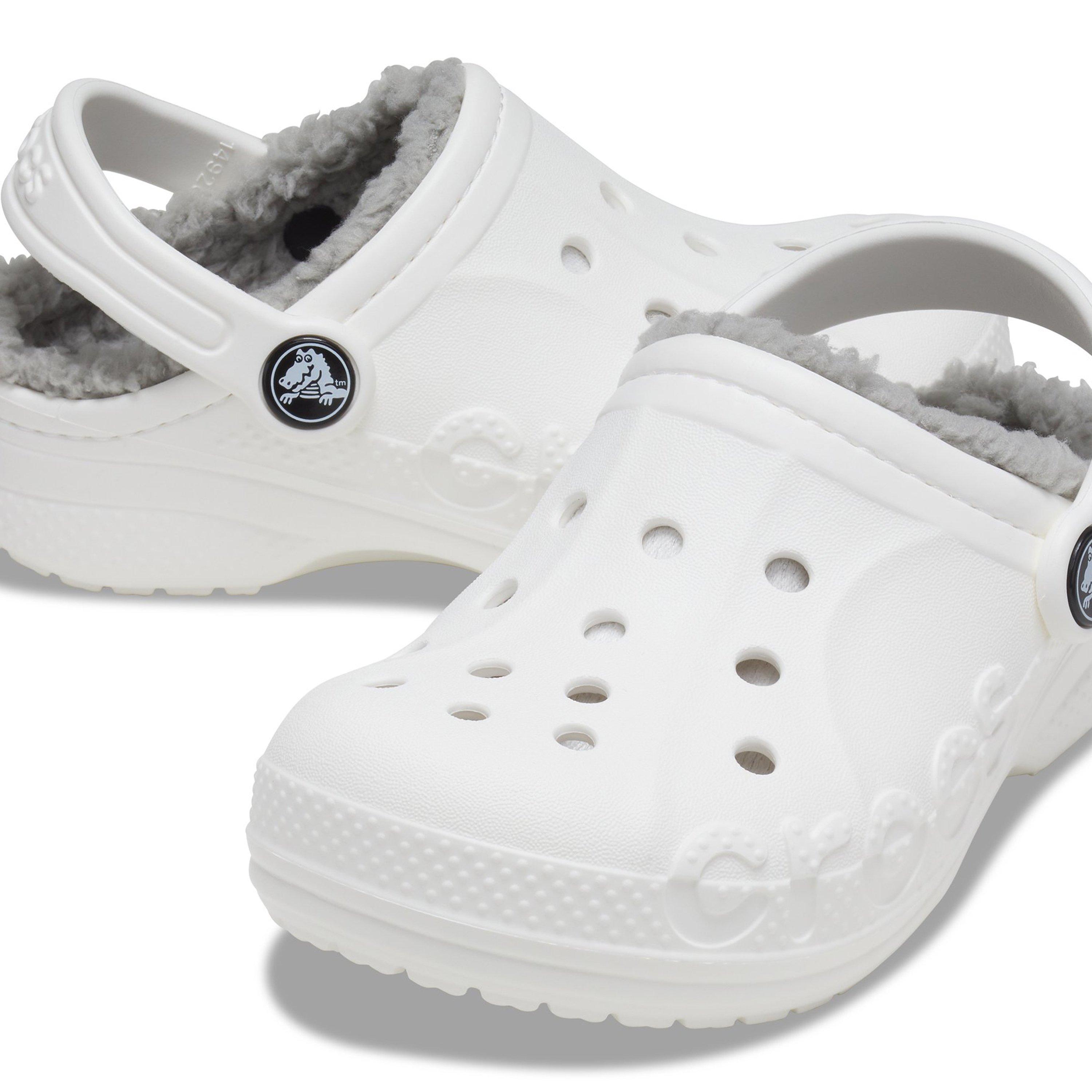 Weiß - Crocs - Kids' Baya Lined Mule Slippers - 3