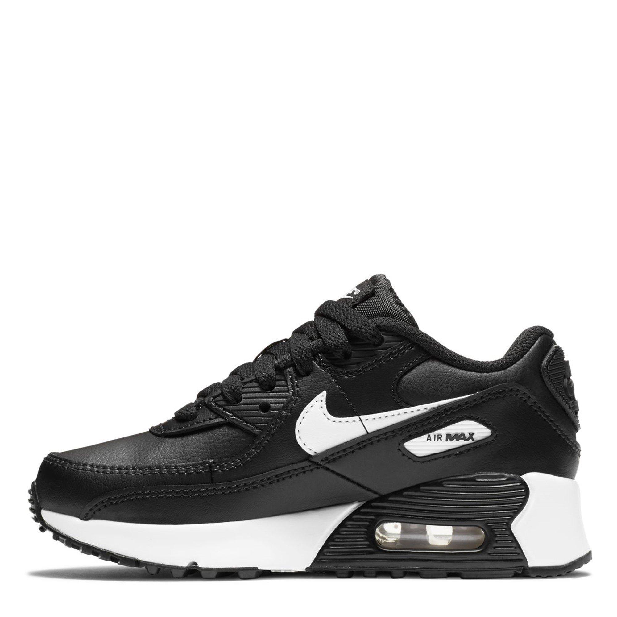 Negro/Blanco - Nike - Air Max 90 Little Kids' Shoes - 2