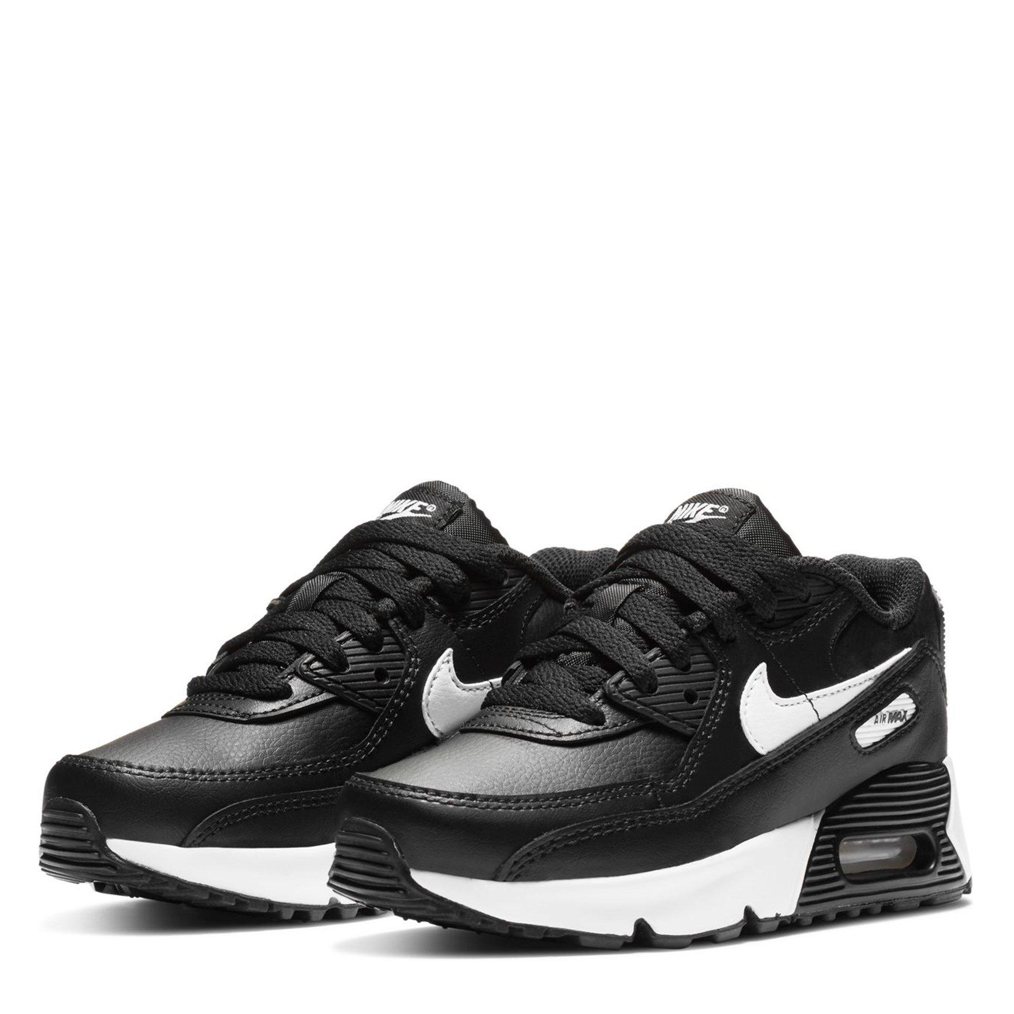 Negro/Blanco - Nike - Air Max 90 Little Kids' Shoes - 3