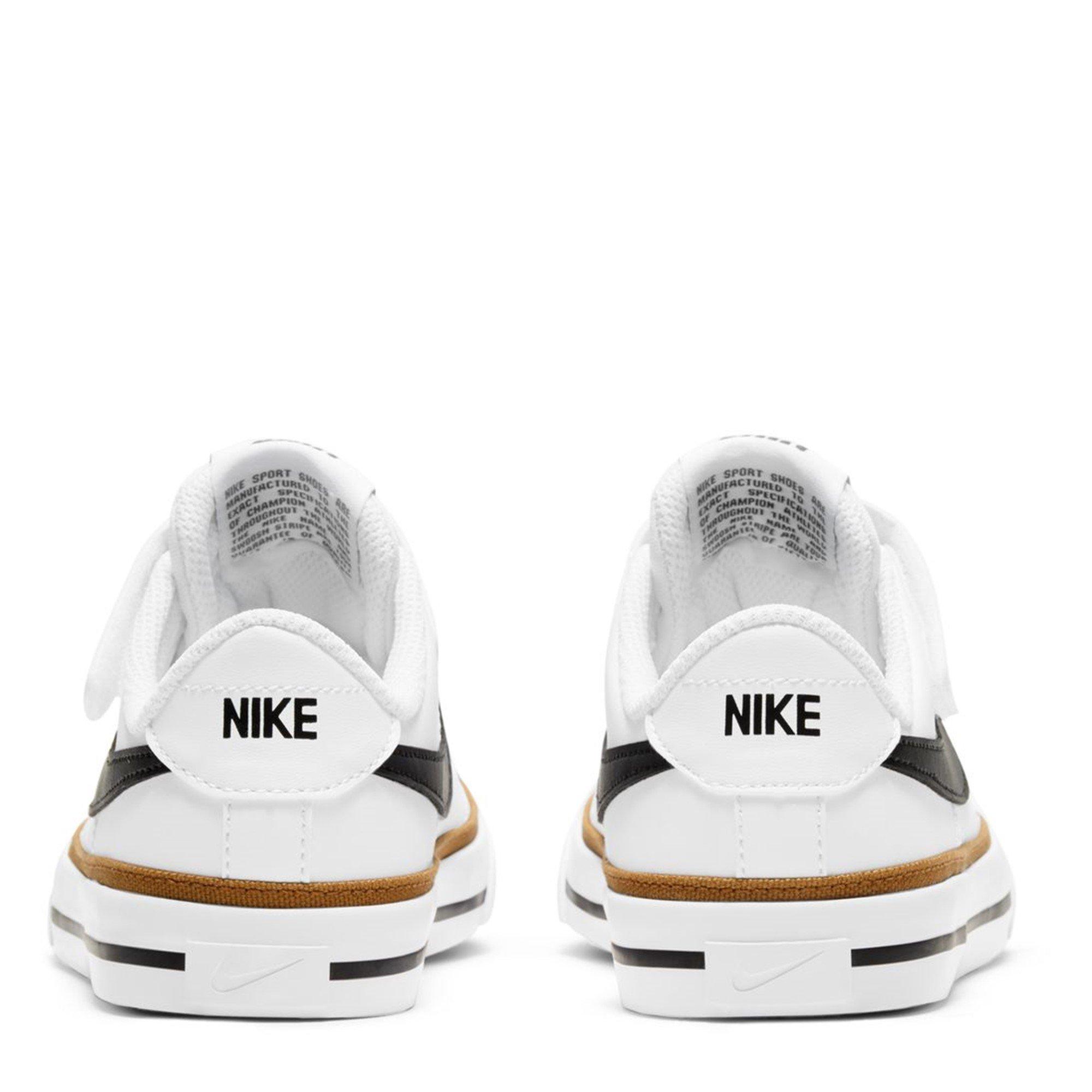White/Black-Brn - Nike - Court Legacy Childrens Shoes - 4