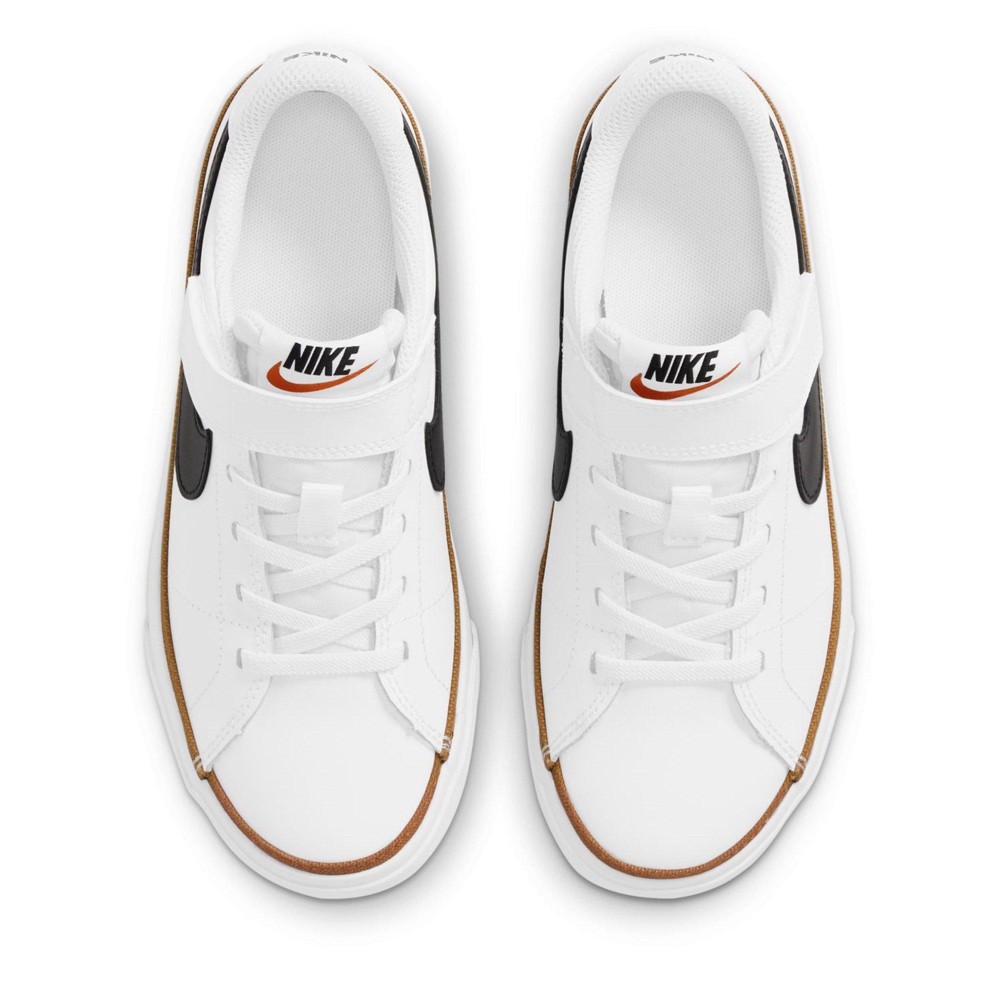 White/Black-Brn - Nike - Court Legacy Childrens Shoes - 5