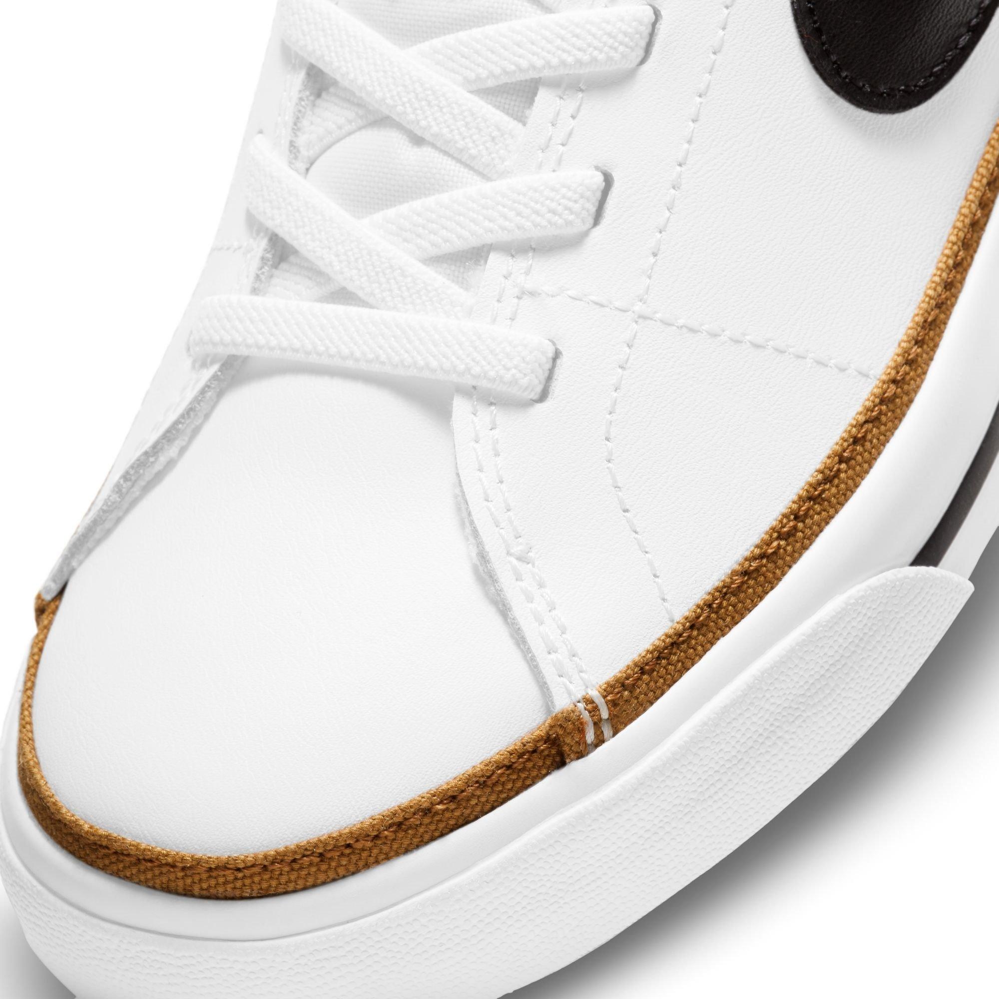 White/Black-Brn - Nike - Court Legacy Childrens Shoes - 7