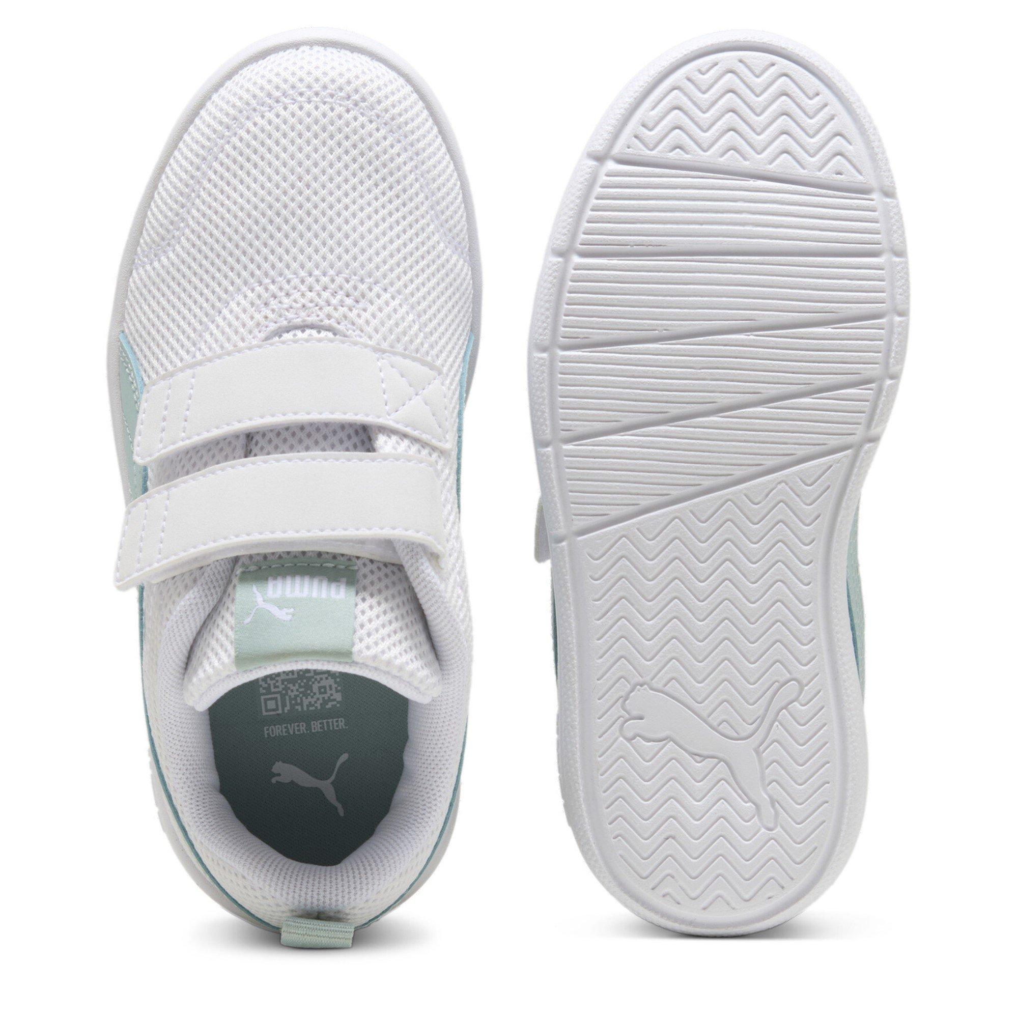 Puma White-Mint - Puma - Courtflex V3 Childrens Shoes - 3