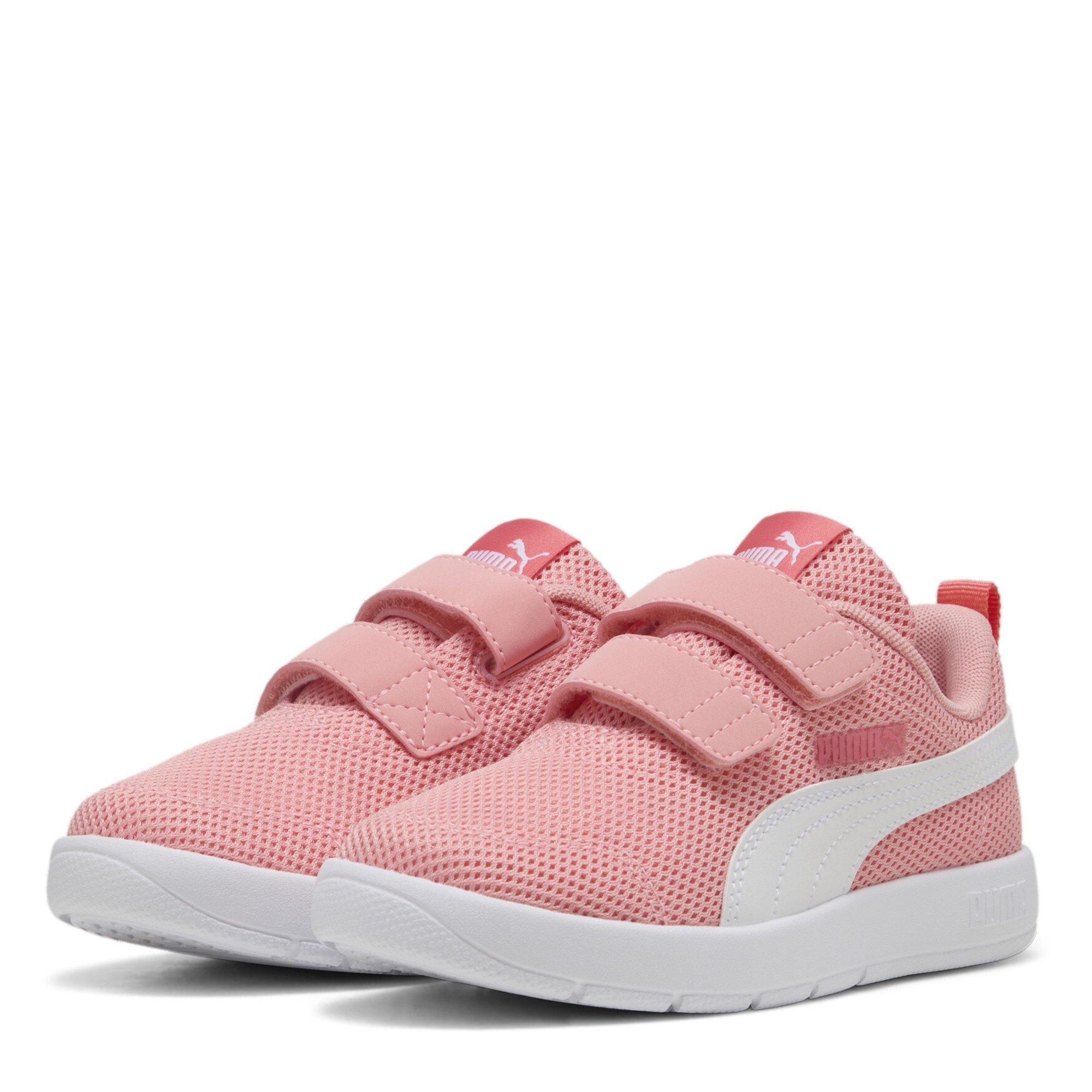 Pink-Wht-Peach - Puma - Courtflex V3 Childrens - 1