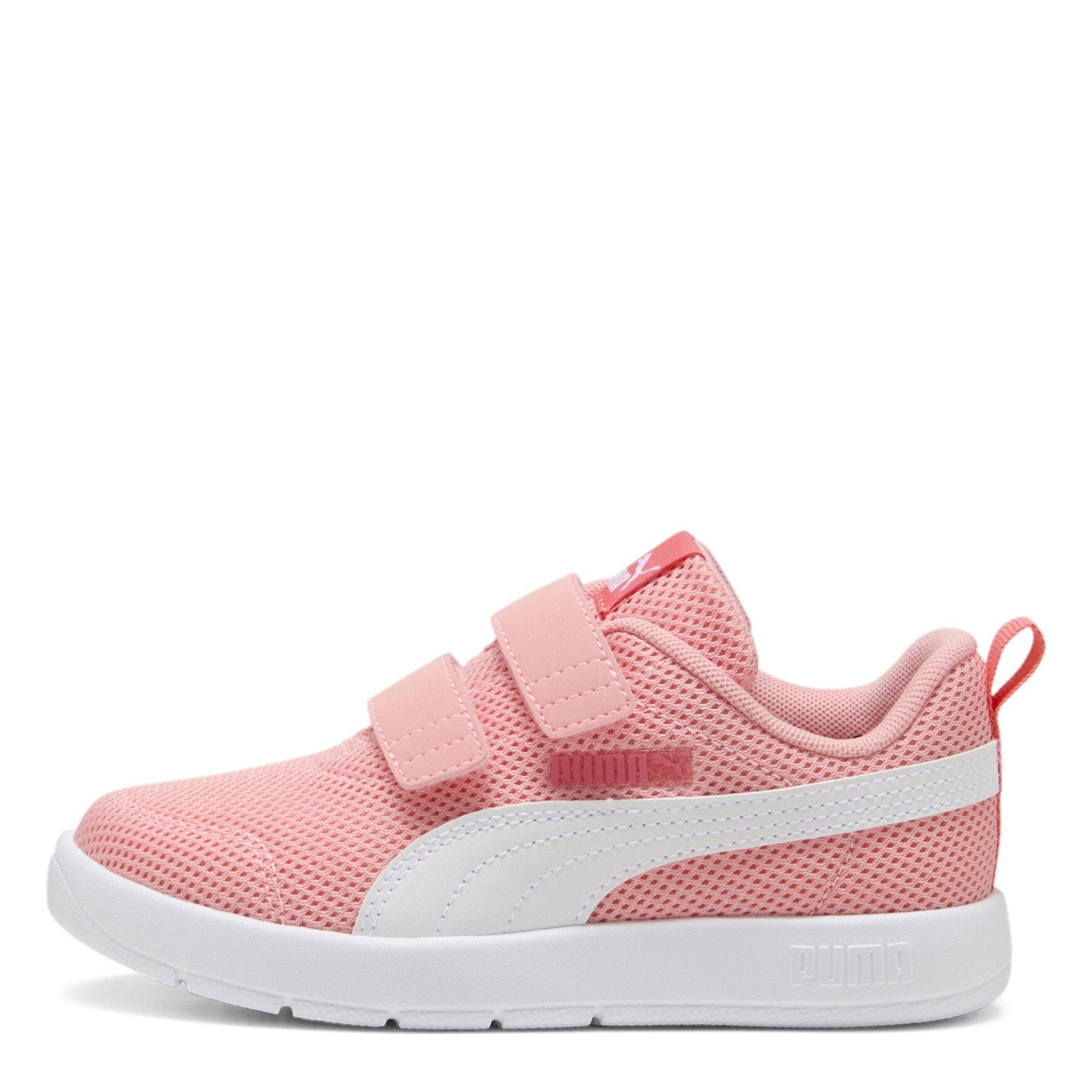 Pink-Wht-Peach - Puma - Courtflex V3 Childrens - 2