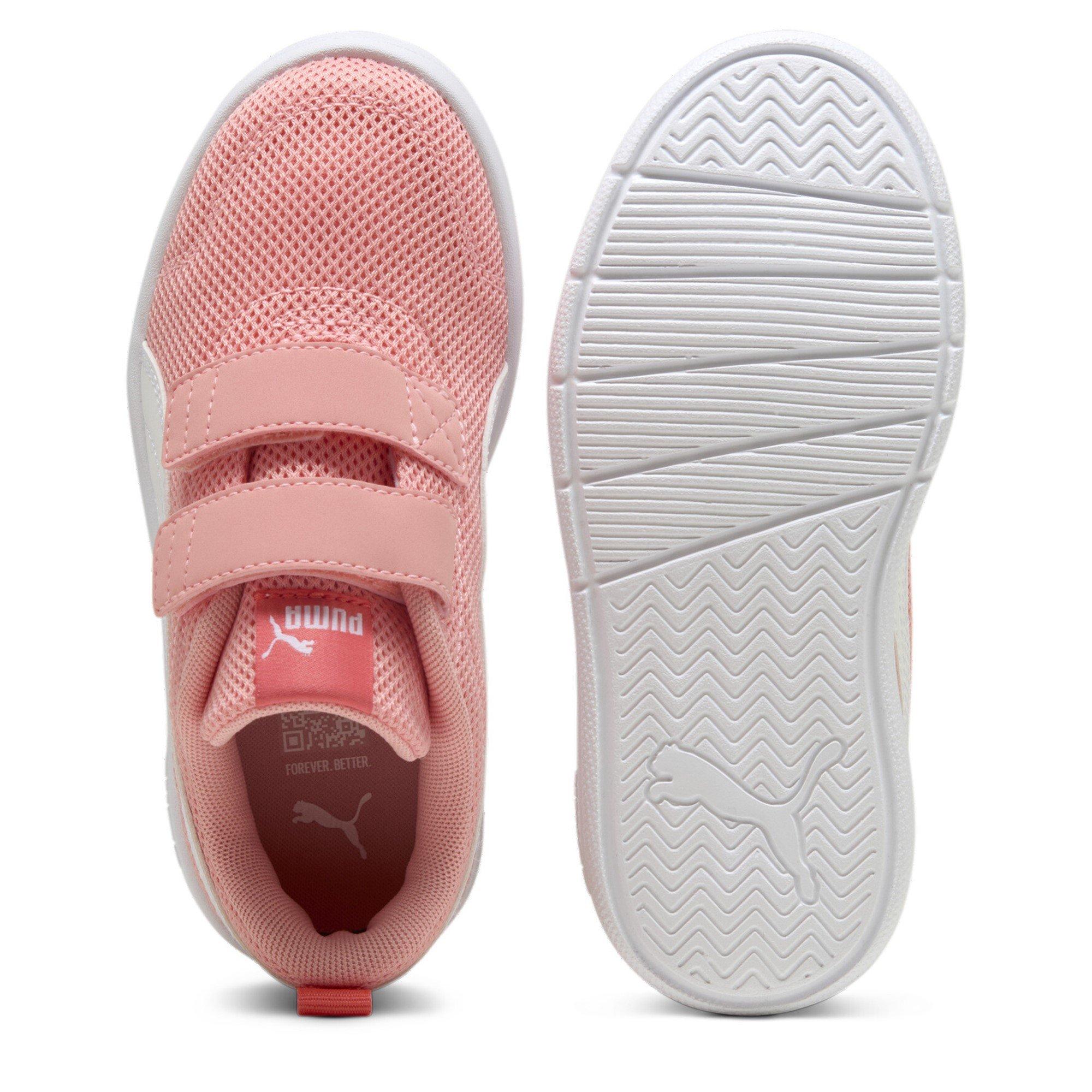 Pink-Wht-Peach - Puma - Courtflex V3 Childrens - 3
