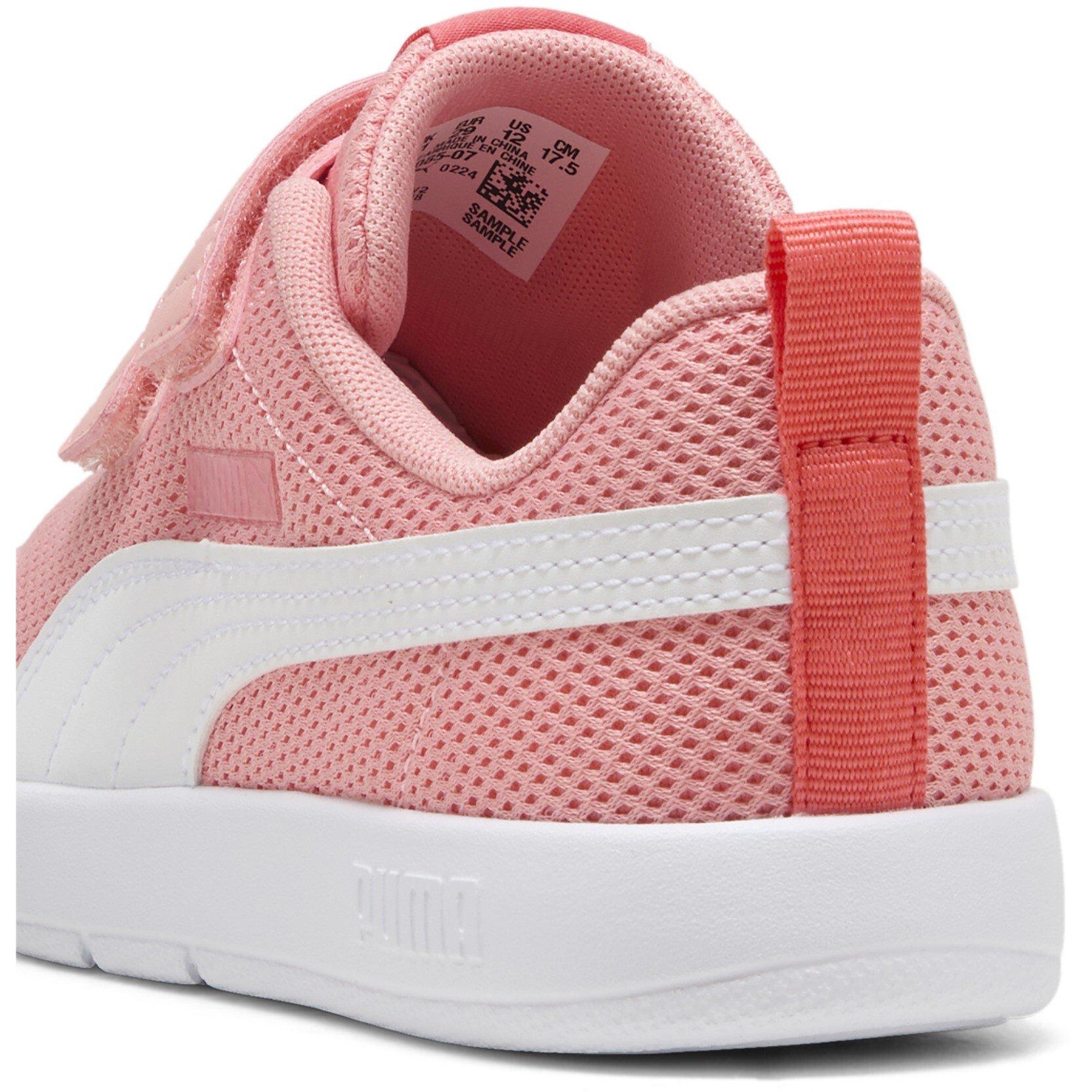 Pink-Wht-Peach - Puma - Courtflex V3 Childrens - 5