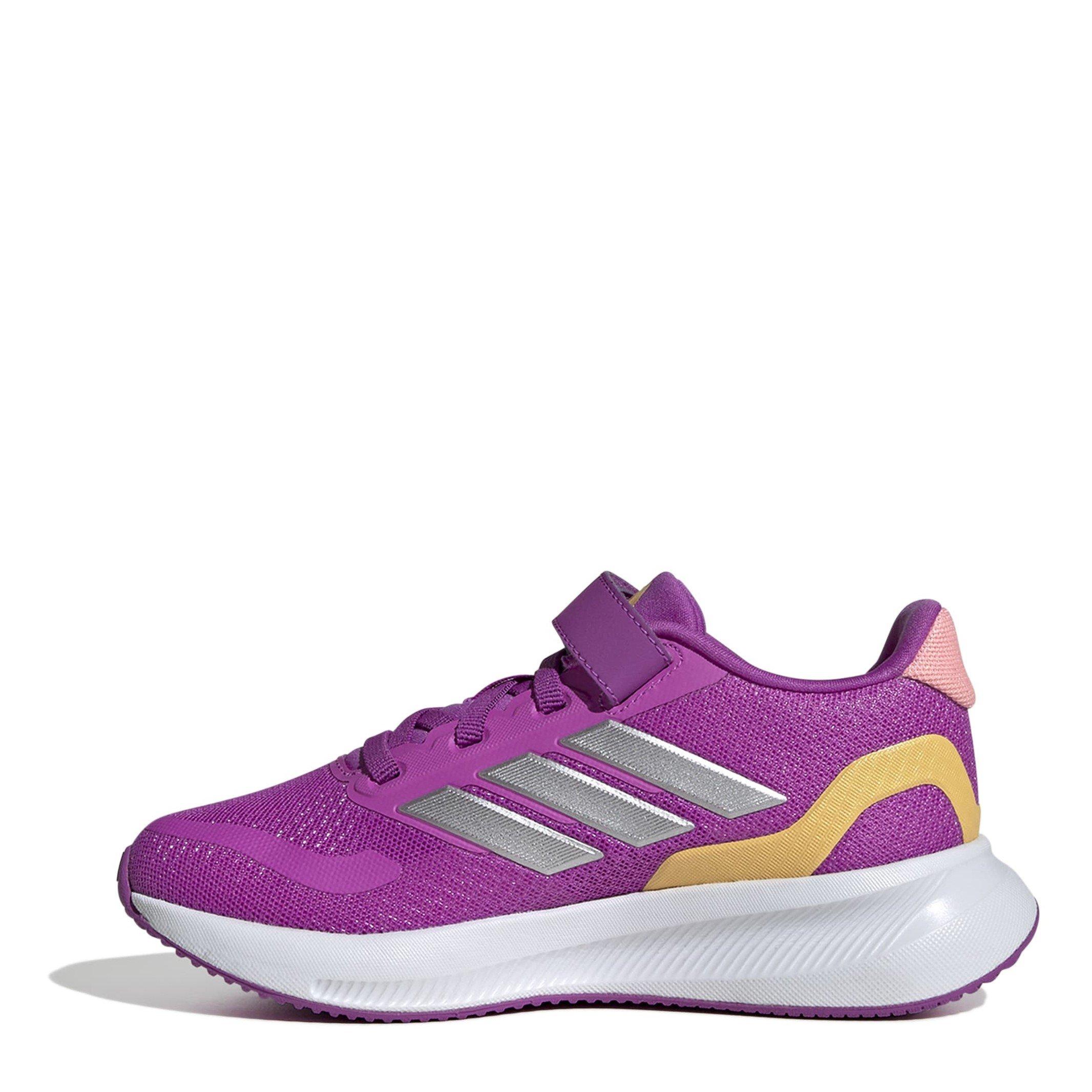 Purple/Silver - adidas - Runfalcon 5 Juniors Running Shoes - 2