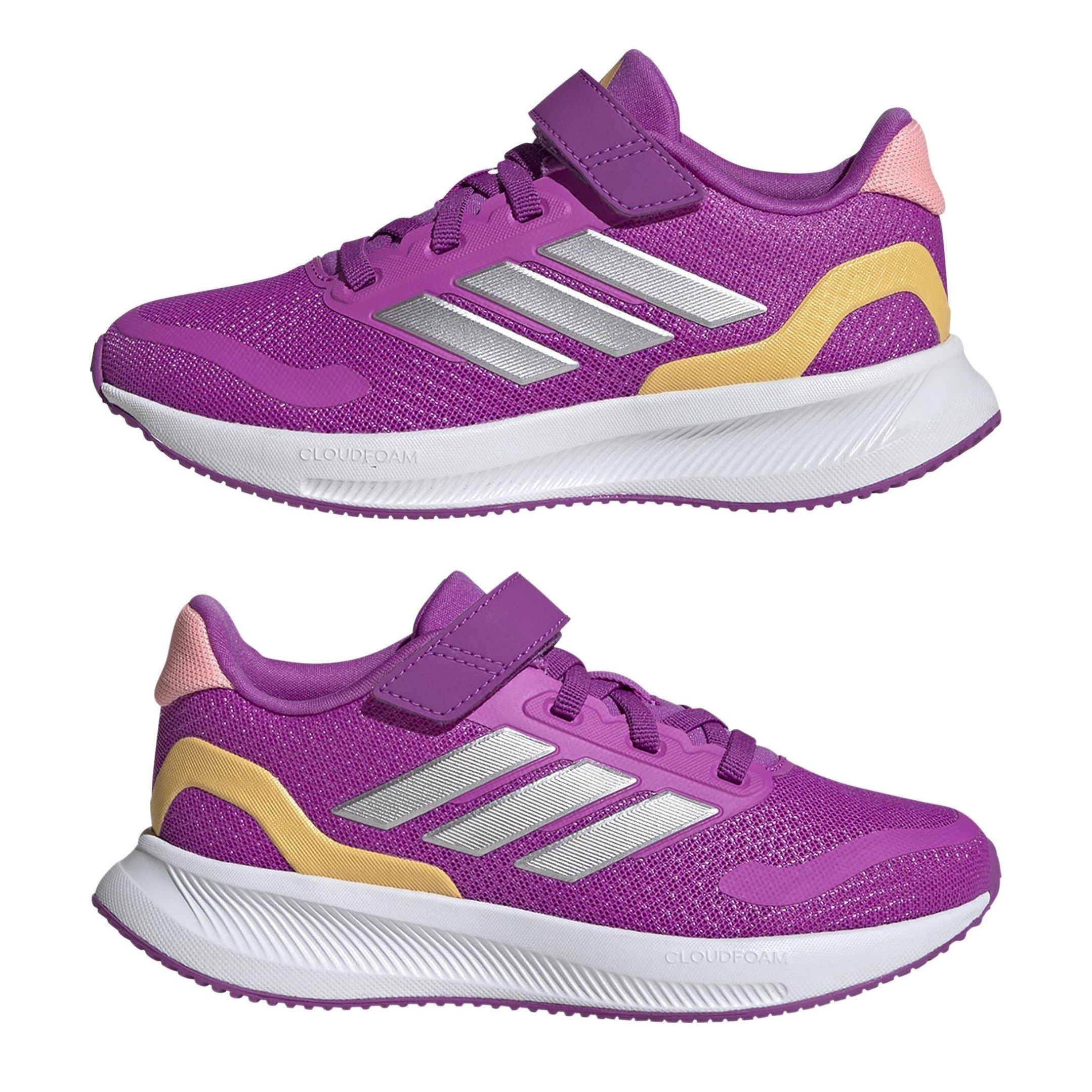 Purple/Silver - adidas - Runfalcon 5 Juniors Running Shoes - 9